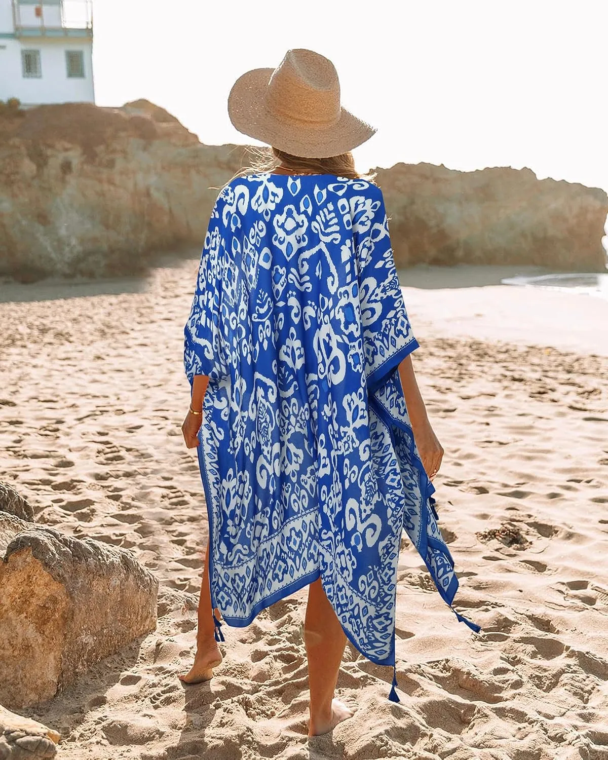 Kimonos for Women Casual Swimsuit Coverup Lightweight Boho Kimono Cardigans for Summer