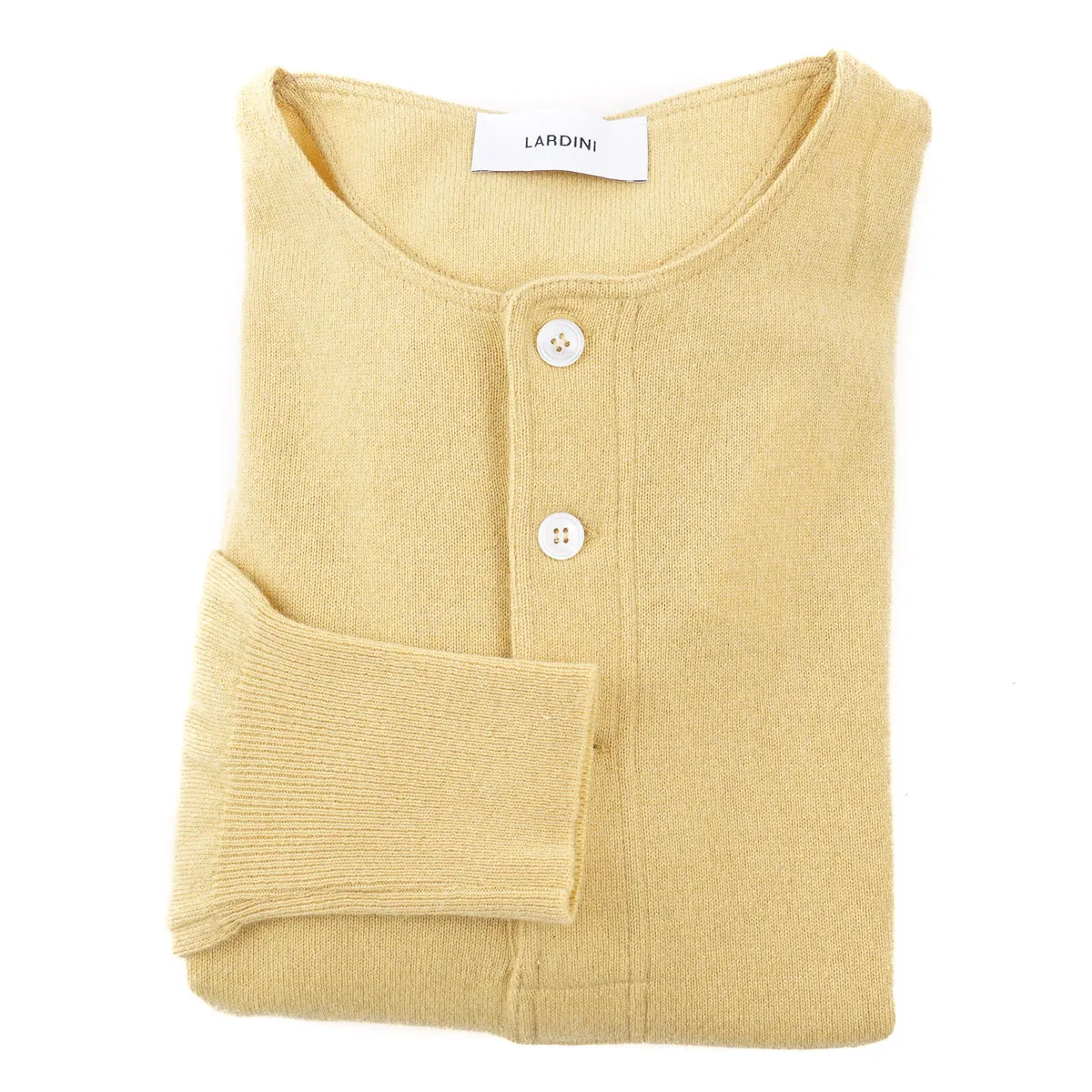 Lardini Pure Cashmere Henley Sweater