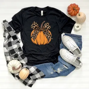 Leopard Bow Pumpkin Tee {Pre-Order)