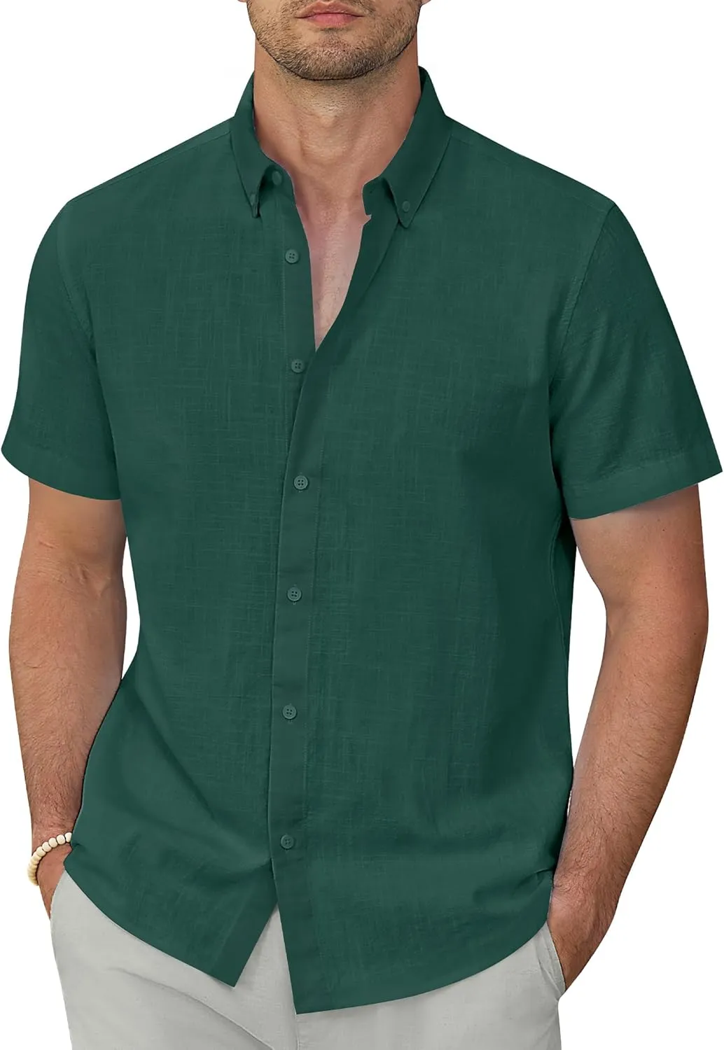 Linen Shirts for Men Short Sleeve Linen Button Down Shirts Hawaiian Shirt for Men Beach Shirts Summer Shirts