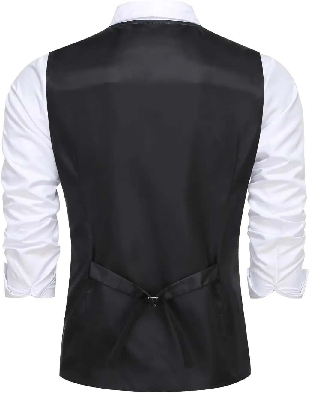 LMYOVE Mens Waistcoats Formal Wedding Waistcoat Solid Color Business Tuxedo Suit Vest