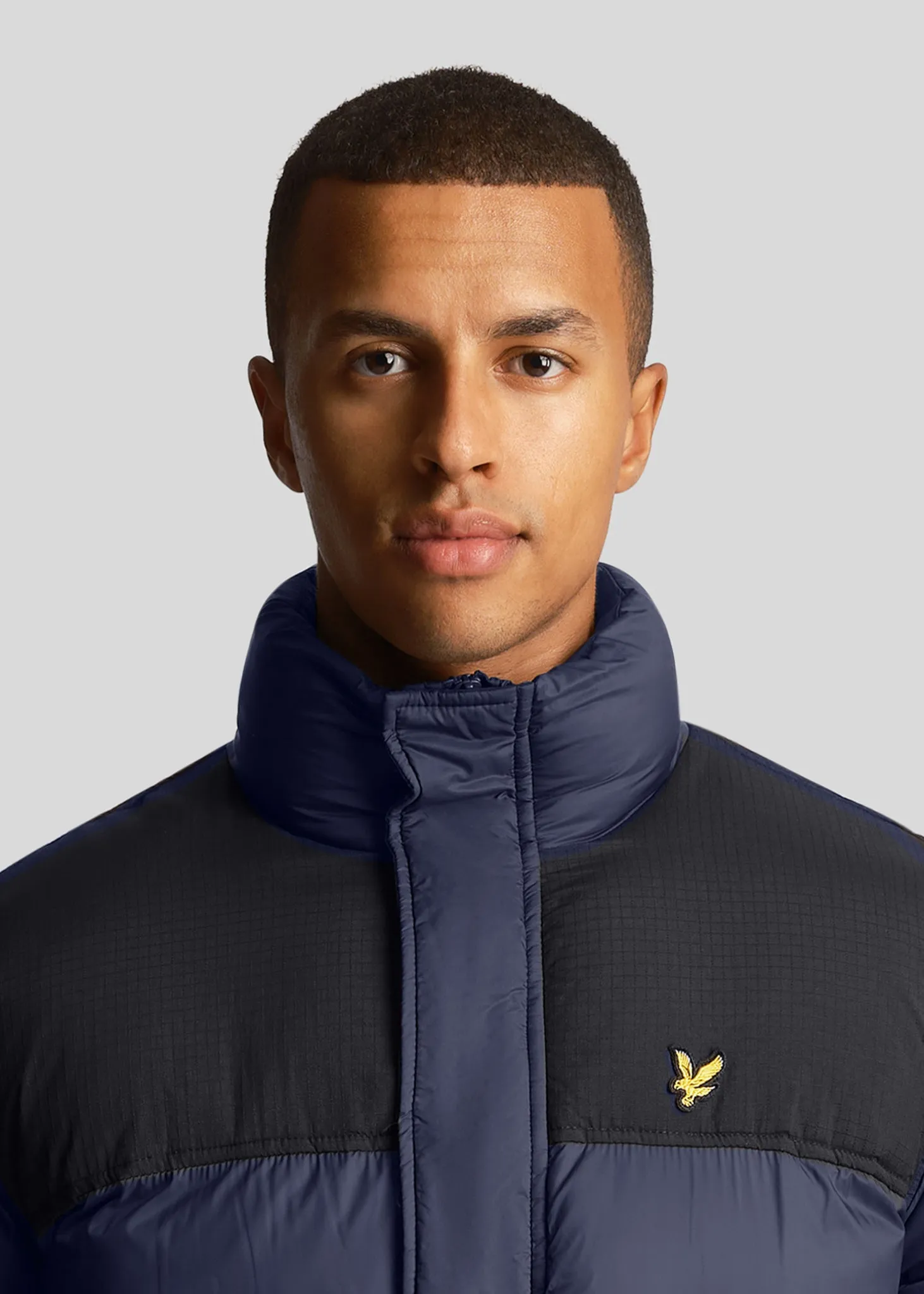 Longline wadded puffer - dark navy