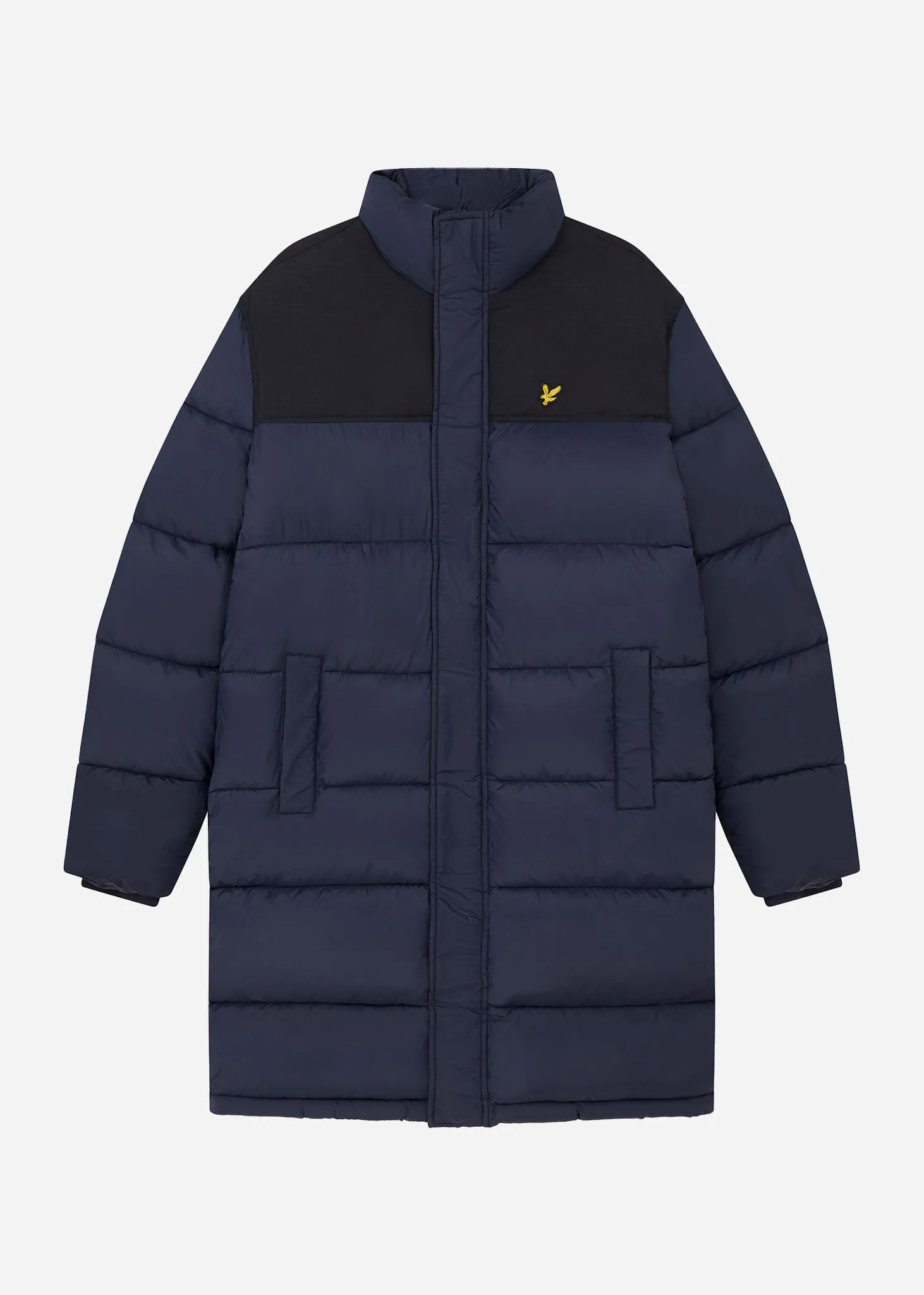 Longline wadded puffer - dark navy
