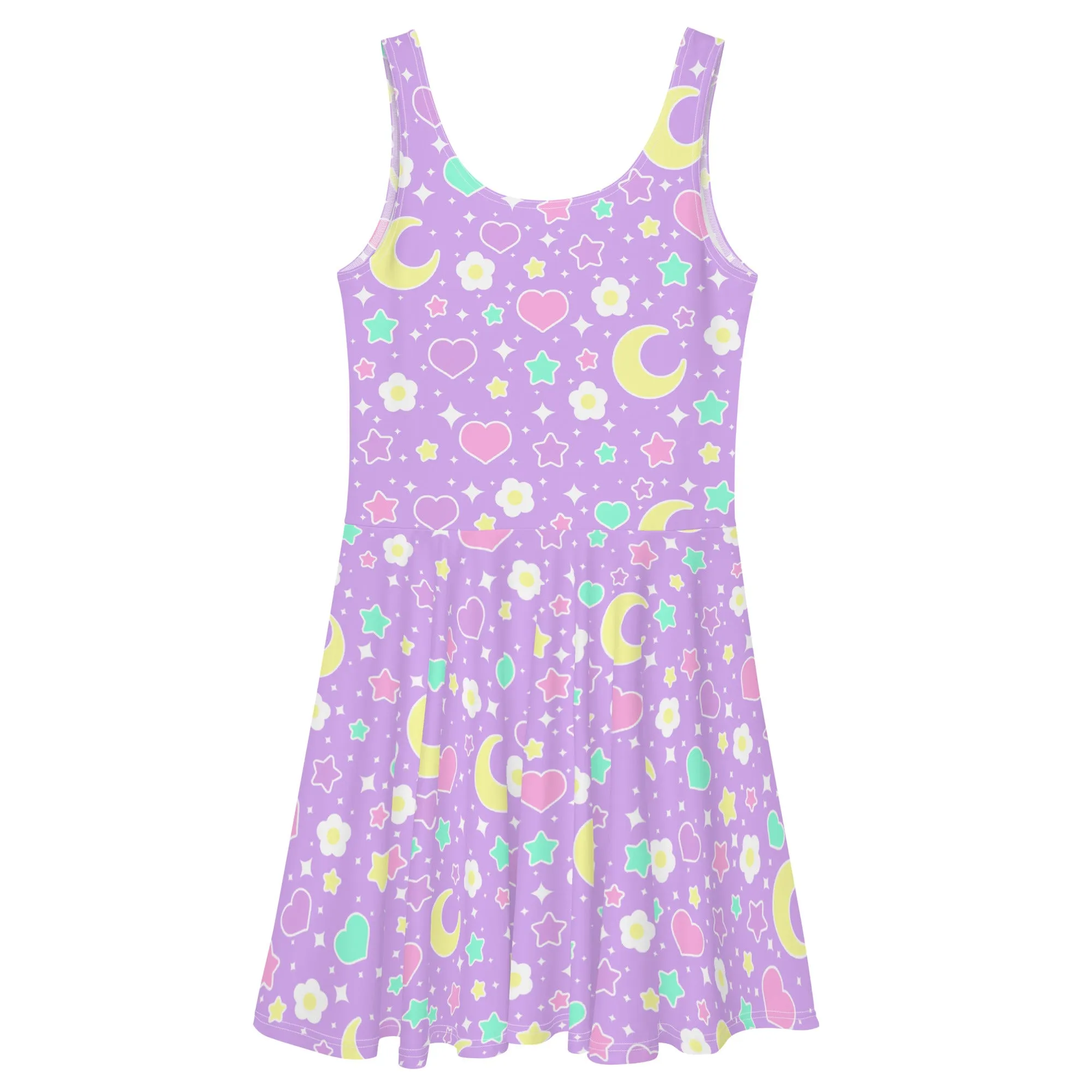 Magical Spring Purple Skater Dress