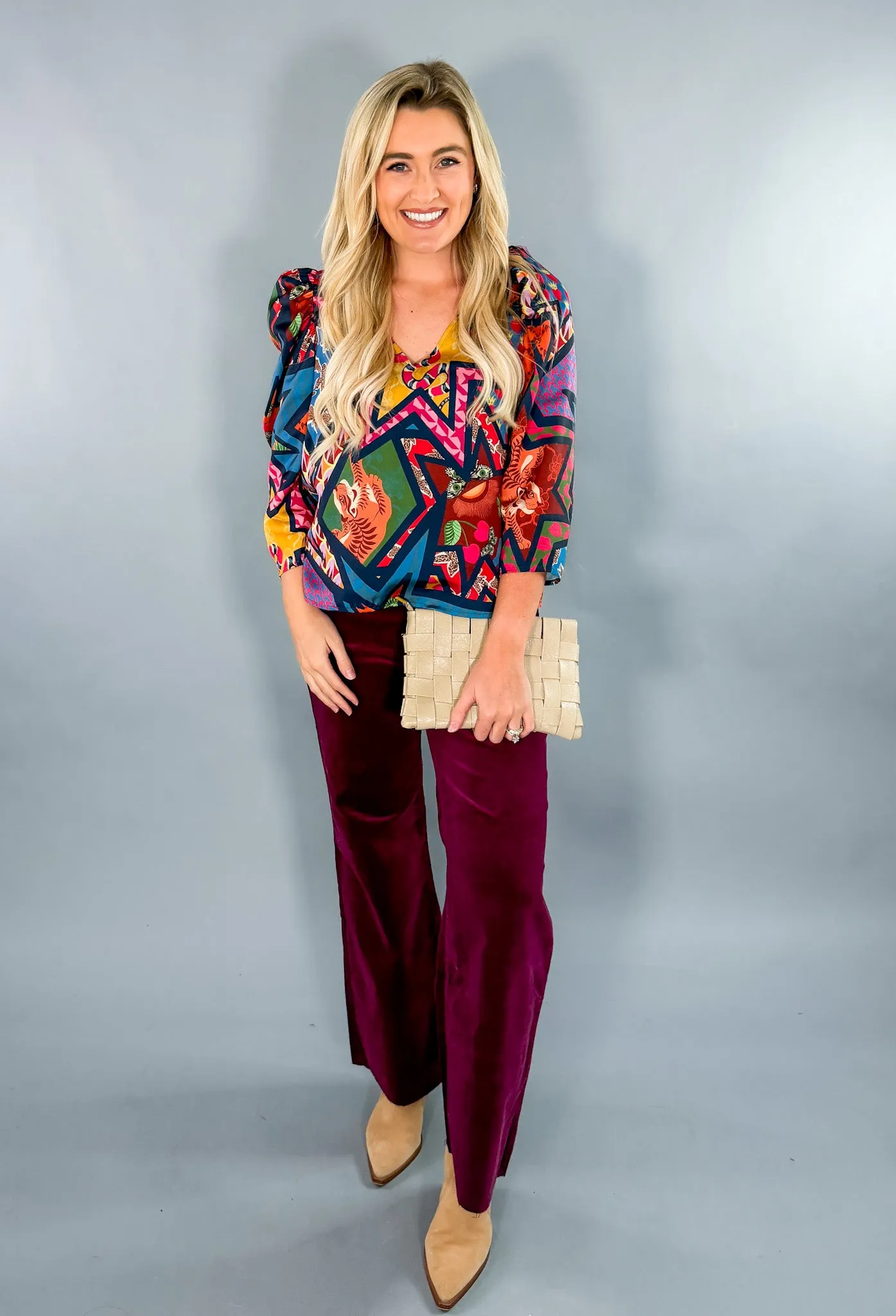 Meg Mulberry High Rise Wide Leg Corduroy Pants