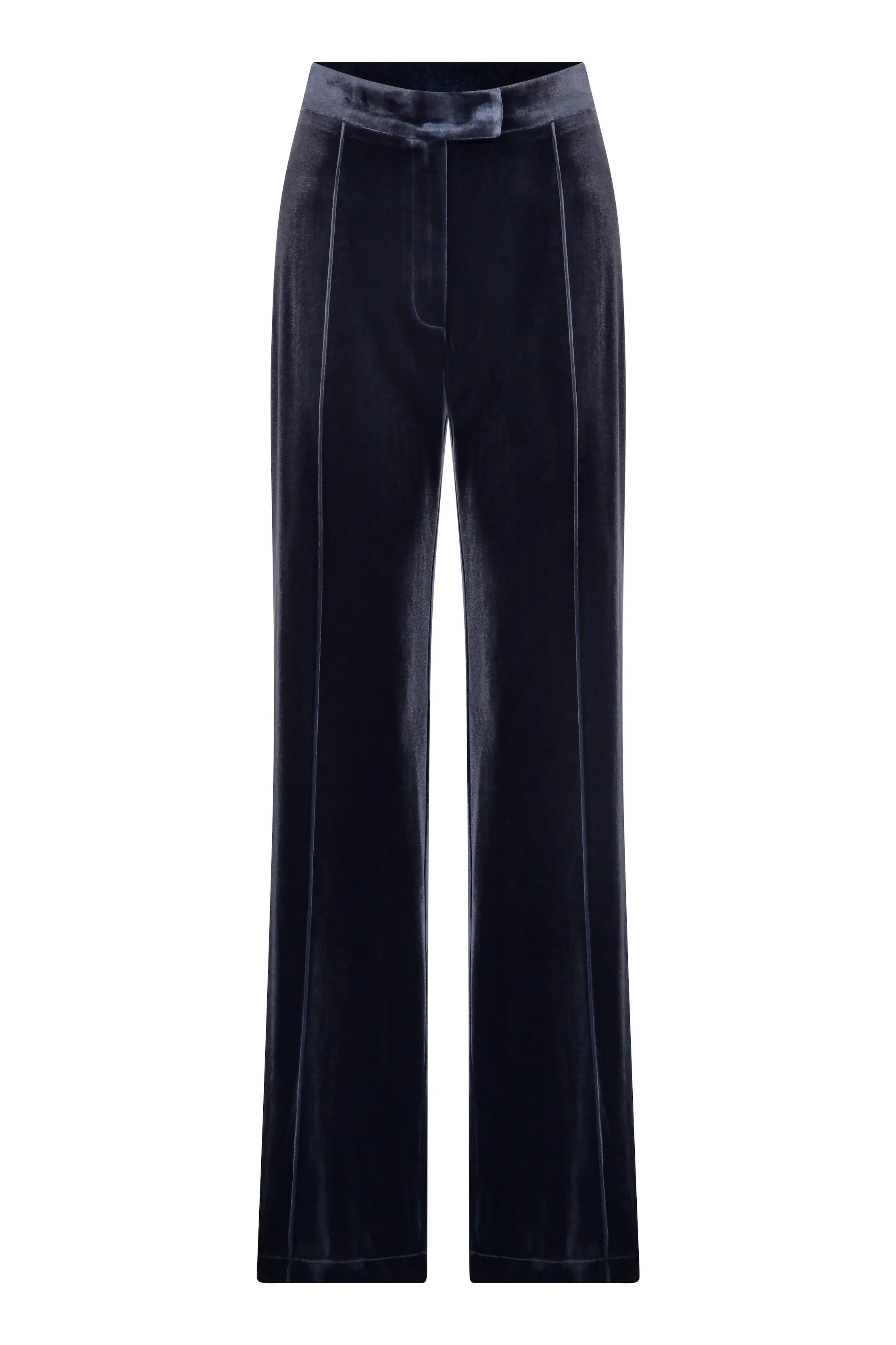Melani Velvet Trousers in Dark Grey