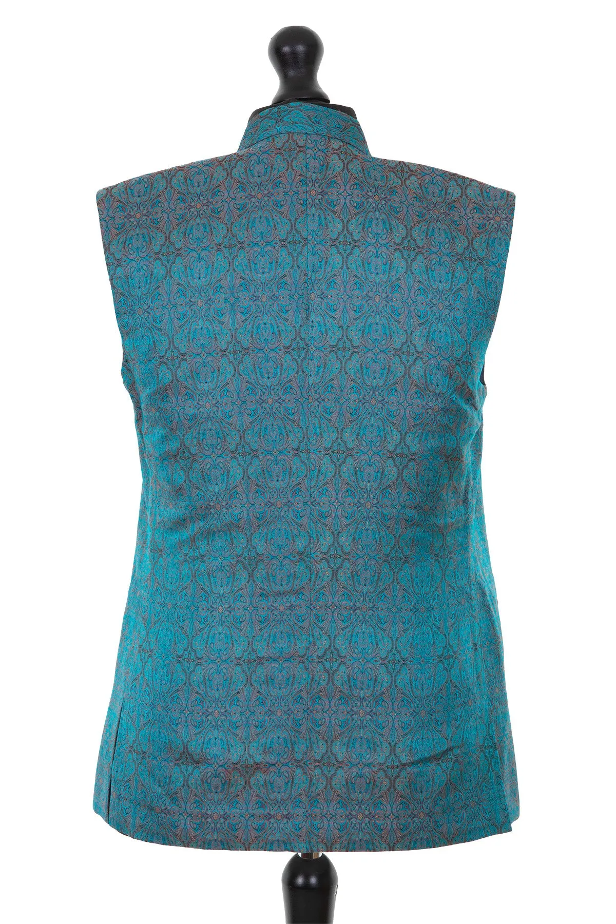 Mens Nehru Waistcoat in Royal Jacquard