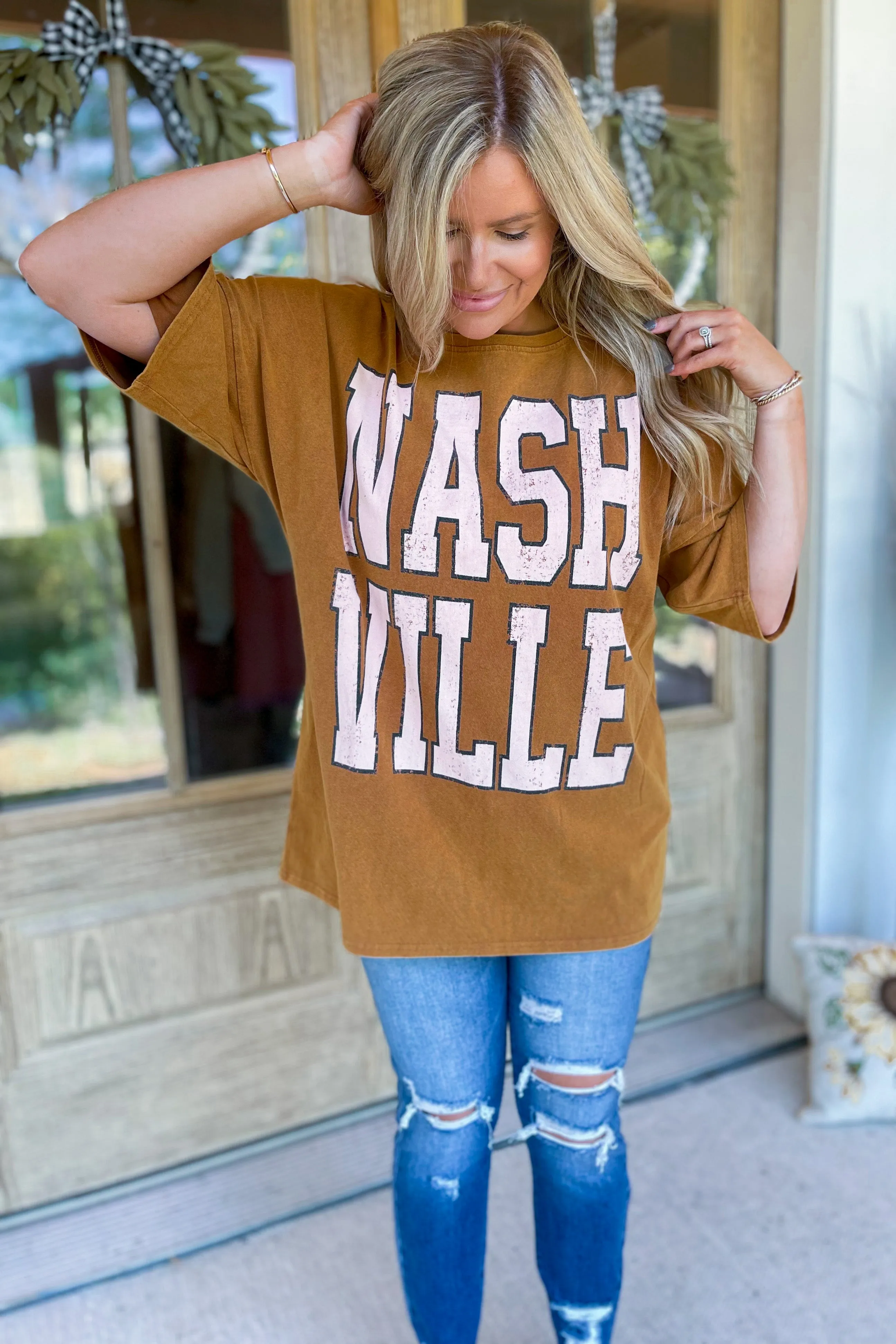 Mineral Washed Nashville Graphic Short Sleeve Printed Tee *FINAL SALE*
