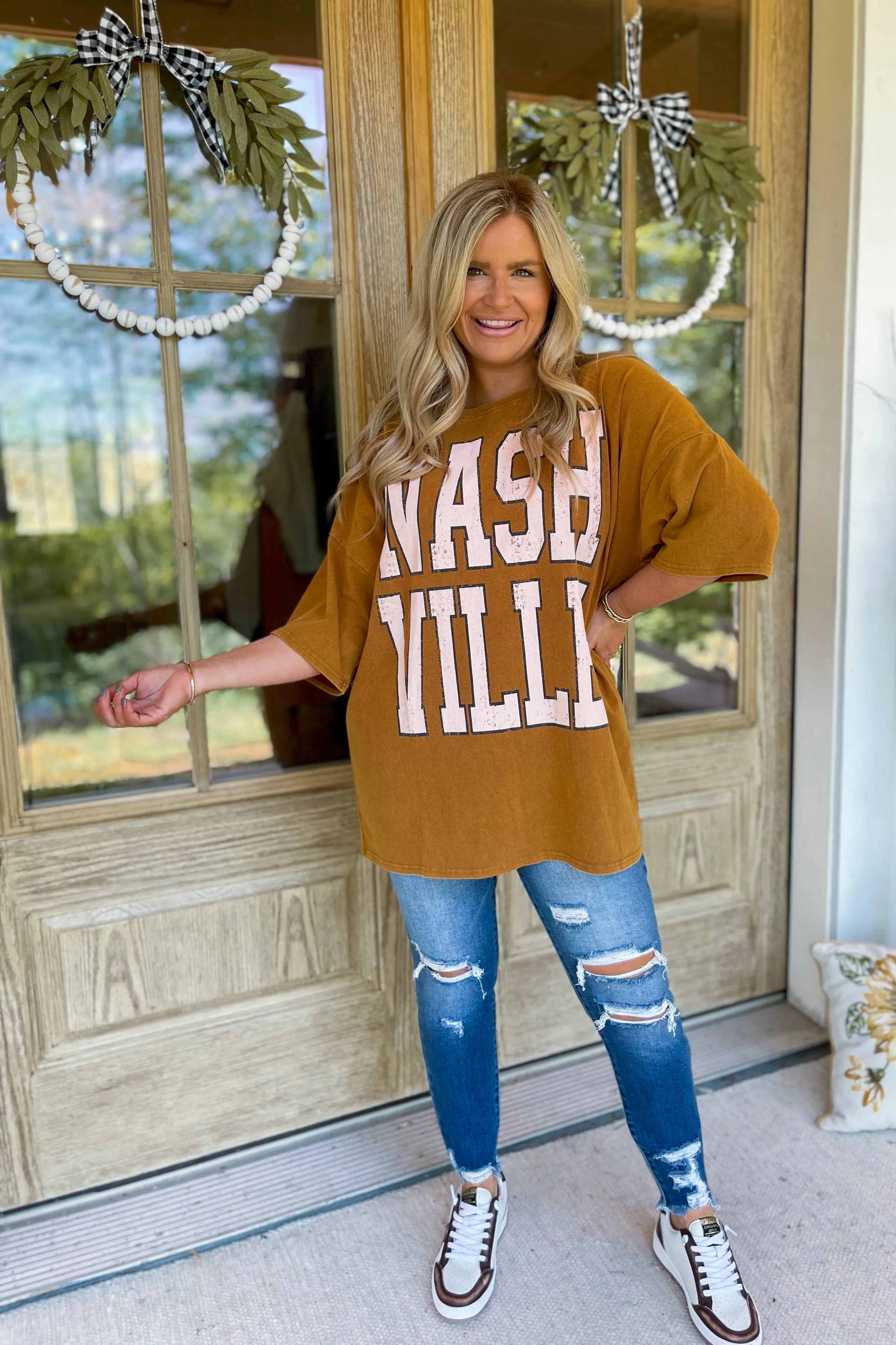 Mineral Washed Nashville Graphic Short Sleeve Printed Tee *FINAL SALE*