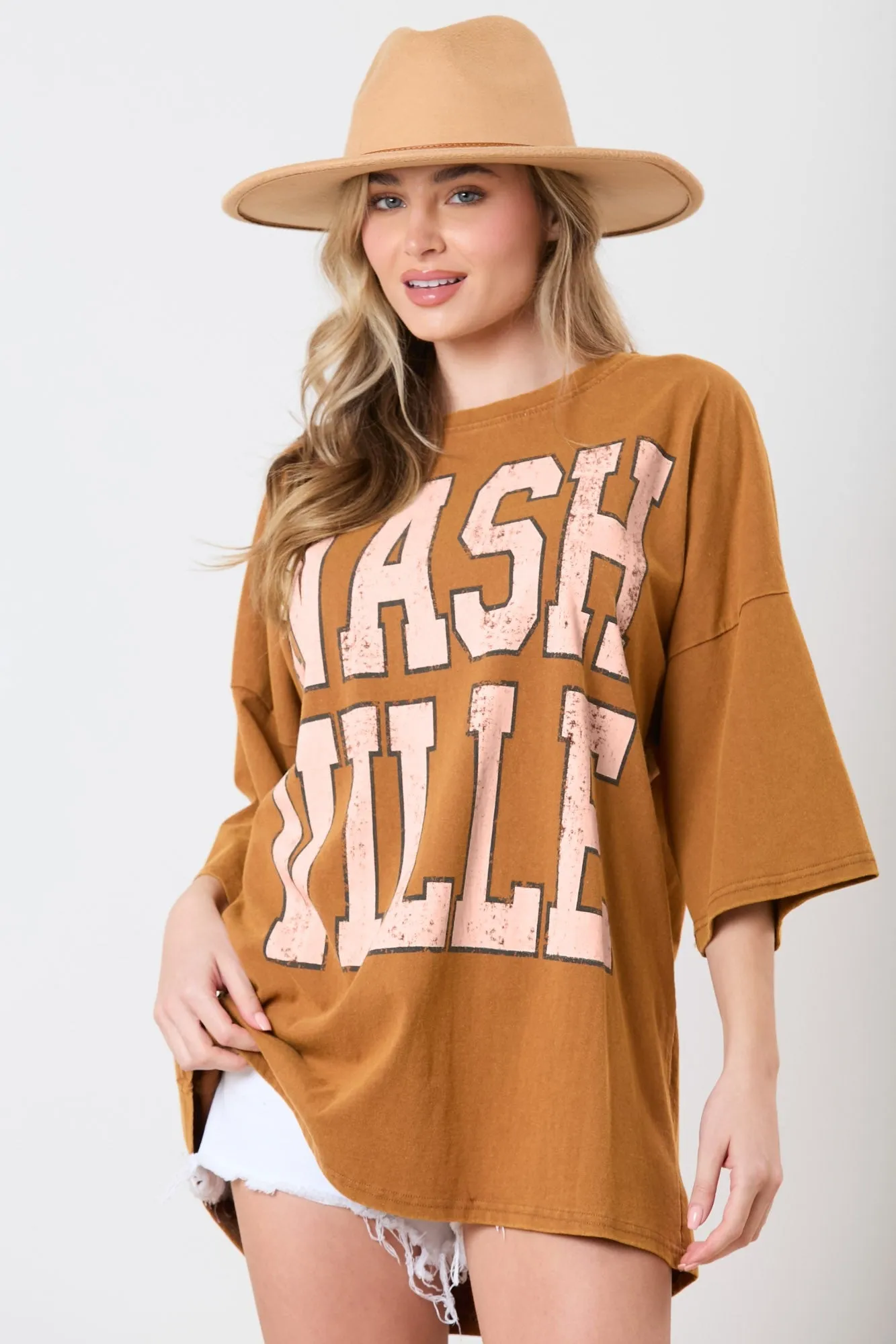 Mineral Washed Nashville Graphic Short Sleeve Printed Tee *FINAL SALE*