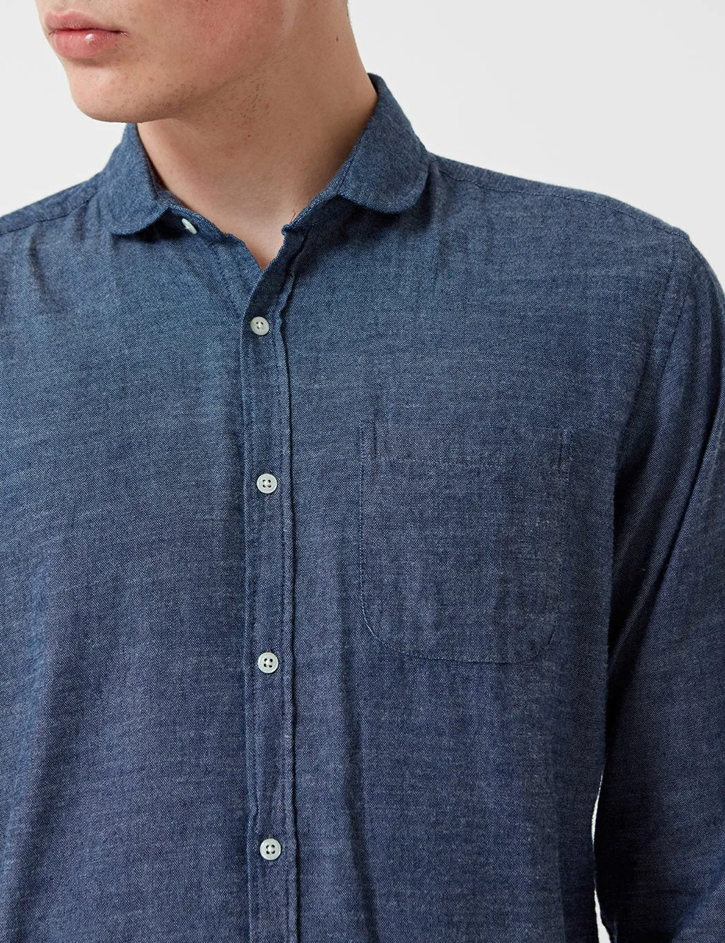 Oliver Spencer Eton Collar Shirt - Kershaw Indigo