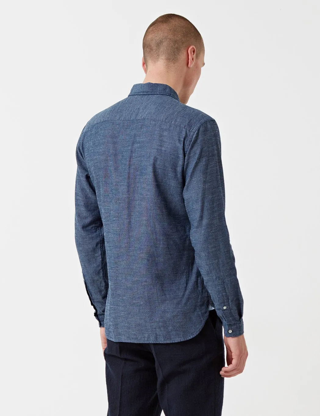 Oliver Spencer Eton Collar Shirt - Kershaw Indigo