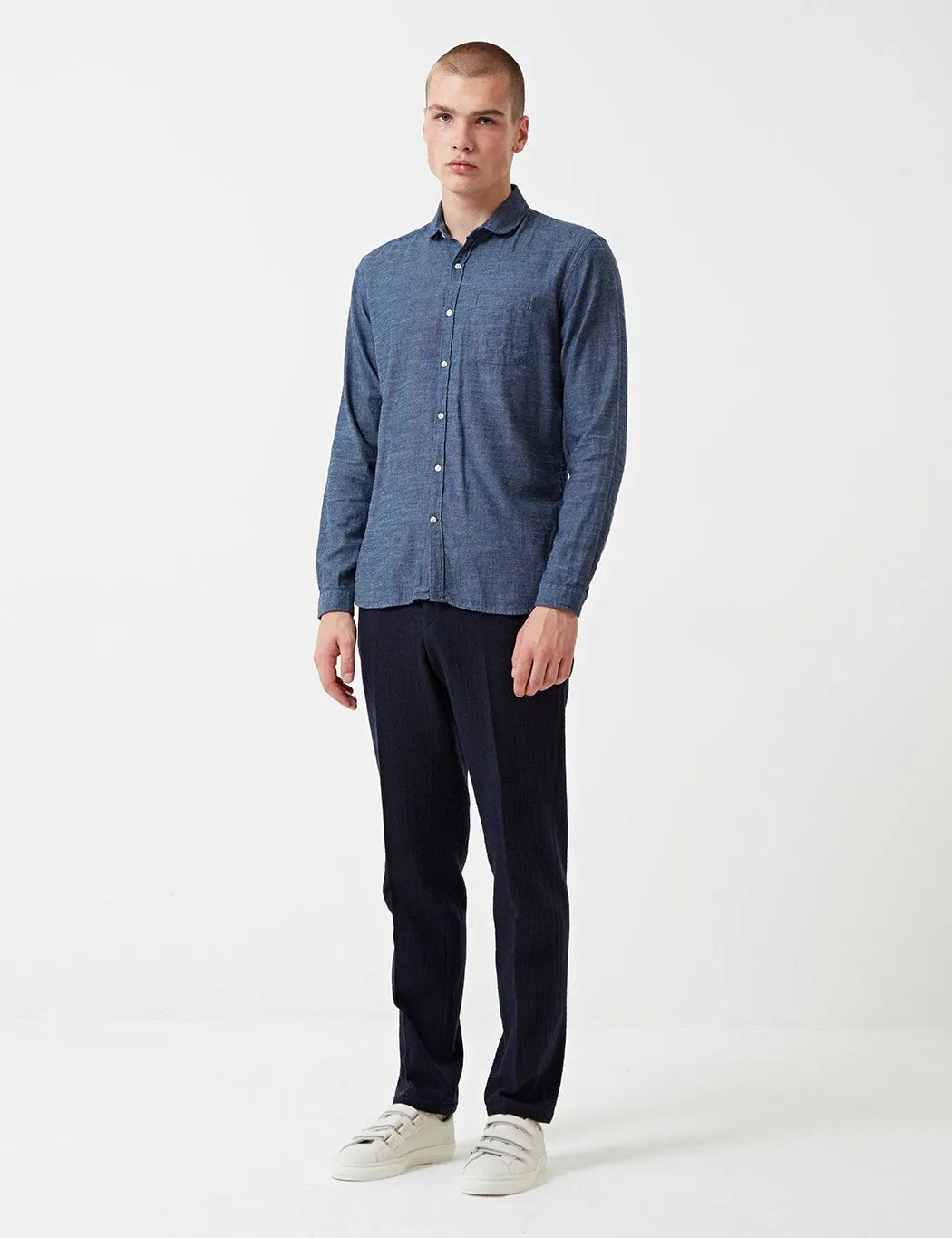 Oliver Spencer Eton Collar Shirt - Kershaw Indigo