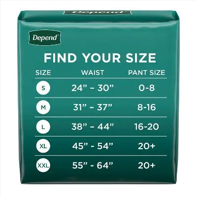 Open Box - Depend Fresh Protection Adult Incontinence Underwear for Women - Maximum Absorbency  - L - Blush - 72ct