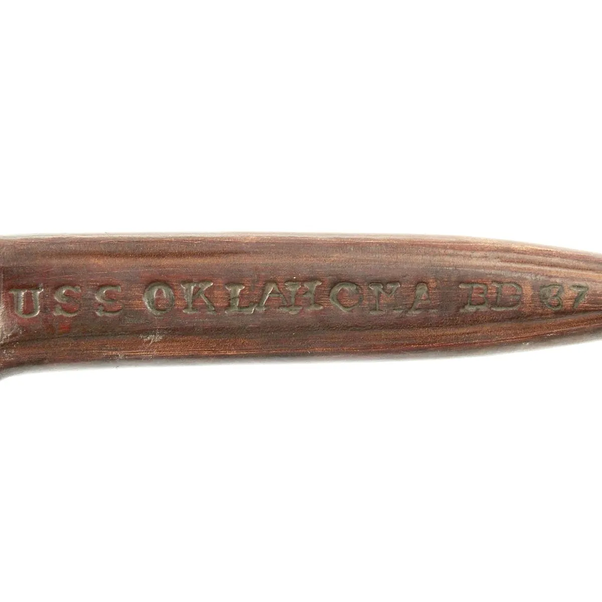 Original U.S. WWII 1941 USN Custom Made 1918 Mark I Trench Knife USS Oklahoma