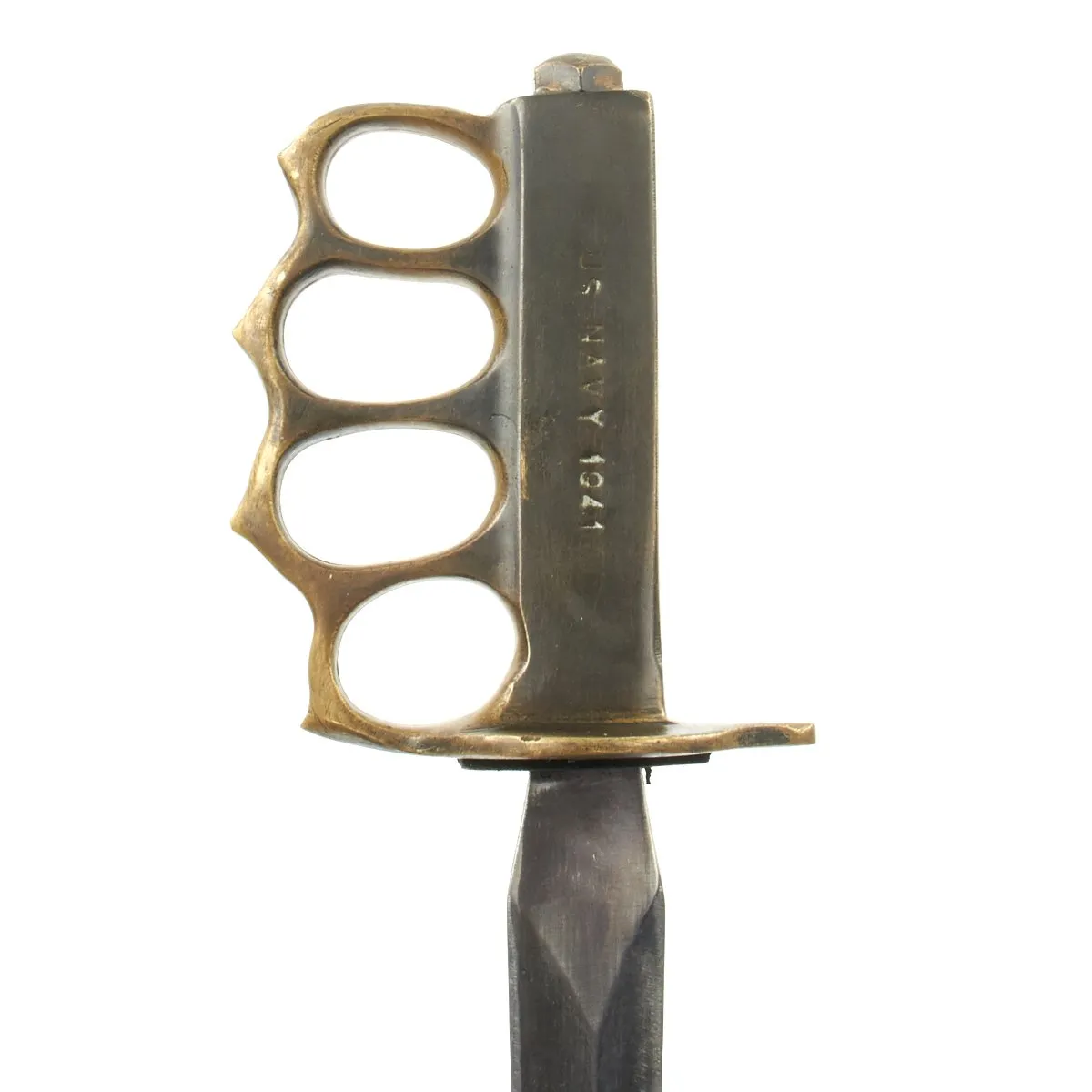 Original U.S. WWII 1941 USN Custom Made 1918 Mark I Trench Knife USS Oklahoma