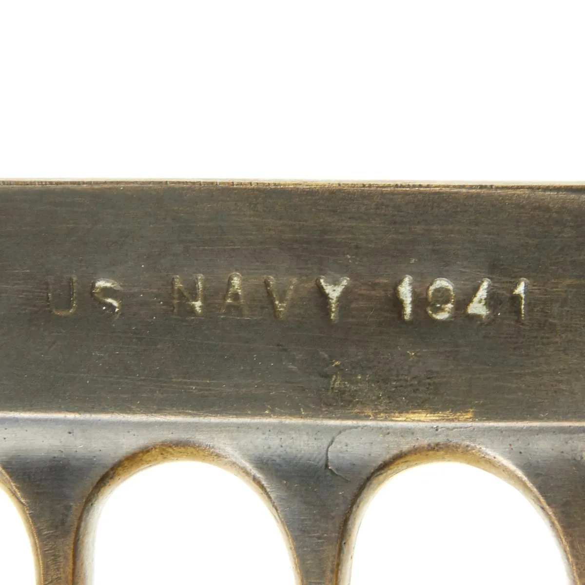 Original U.S. WWII 1941 USN Custom Made 1918 Mark I Trench Knife USS Oklahoma