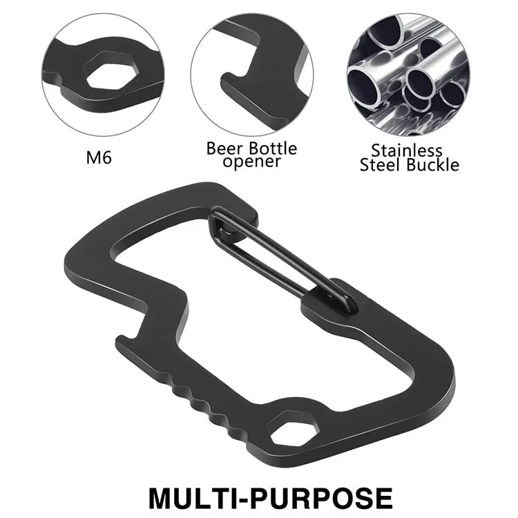 Outdoor Multifunctional Stainless Steel D-Type Carabiner Bottle Opener(TZ-001)