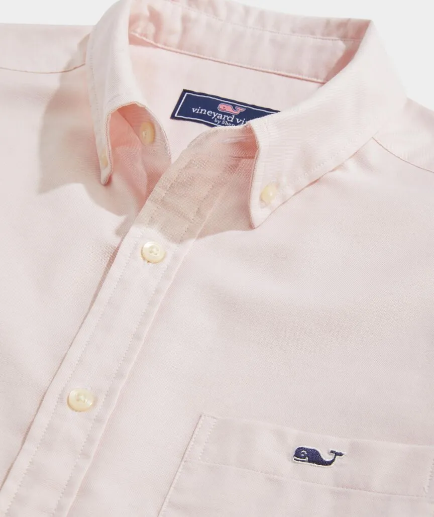 Oxford Solid Shirt in Pink Blossom by Vineyard Vines