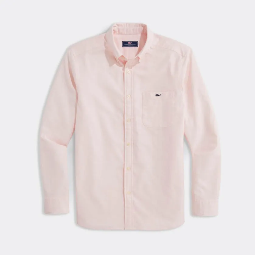 Oxford Solid Shirt in Pink Blossom by Vineyard Vines