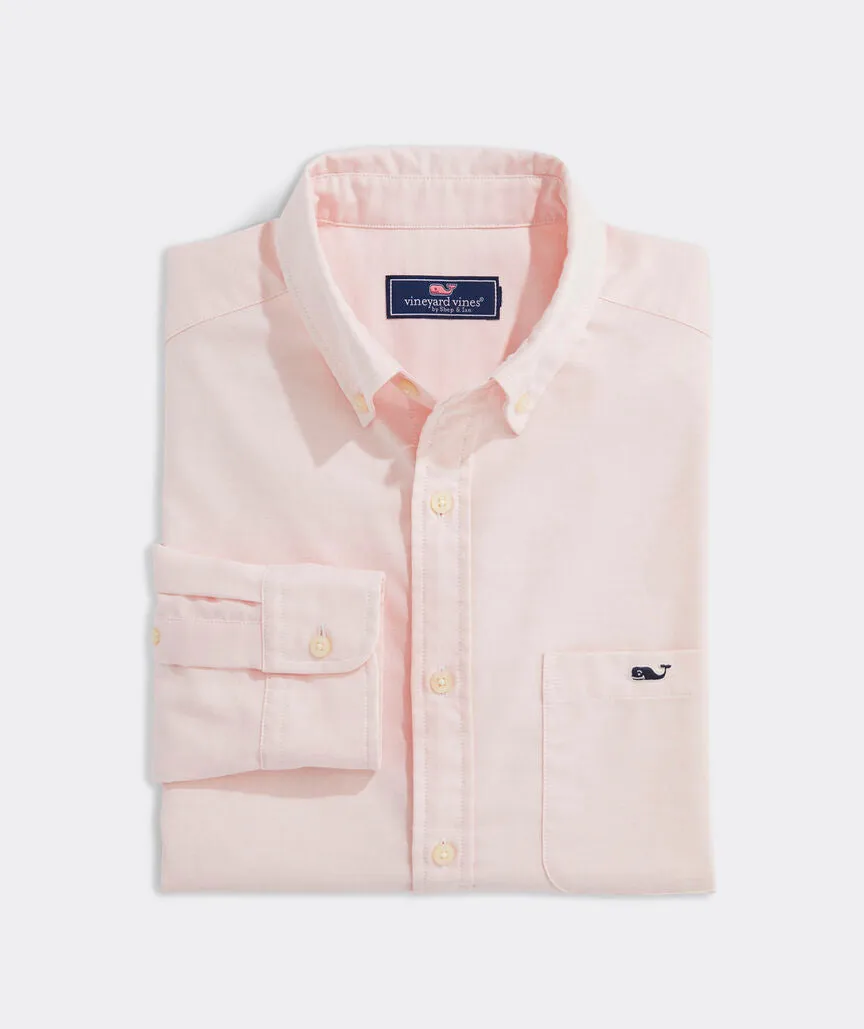 Oxford Solid Shirt in Pink Blossom by Vineyard Vines