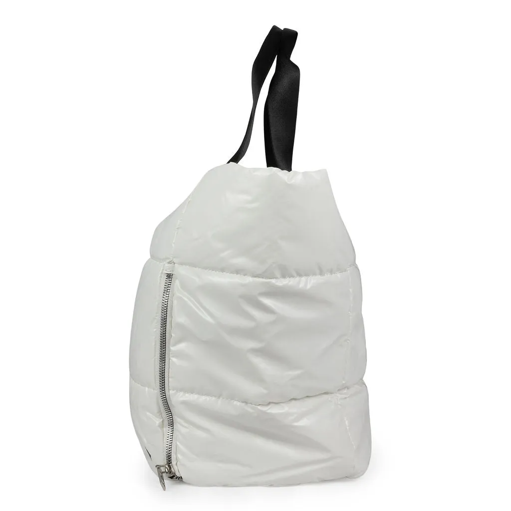 Panorama Puffer Large Tote - White