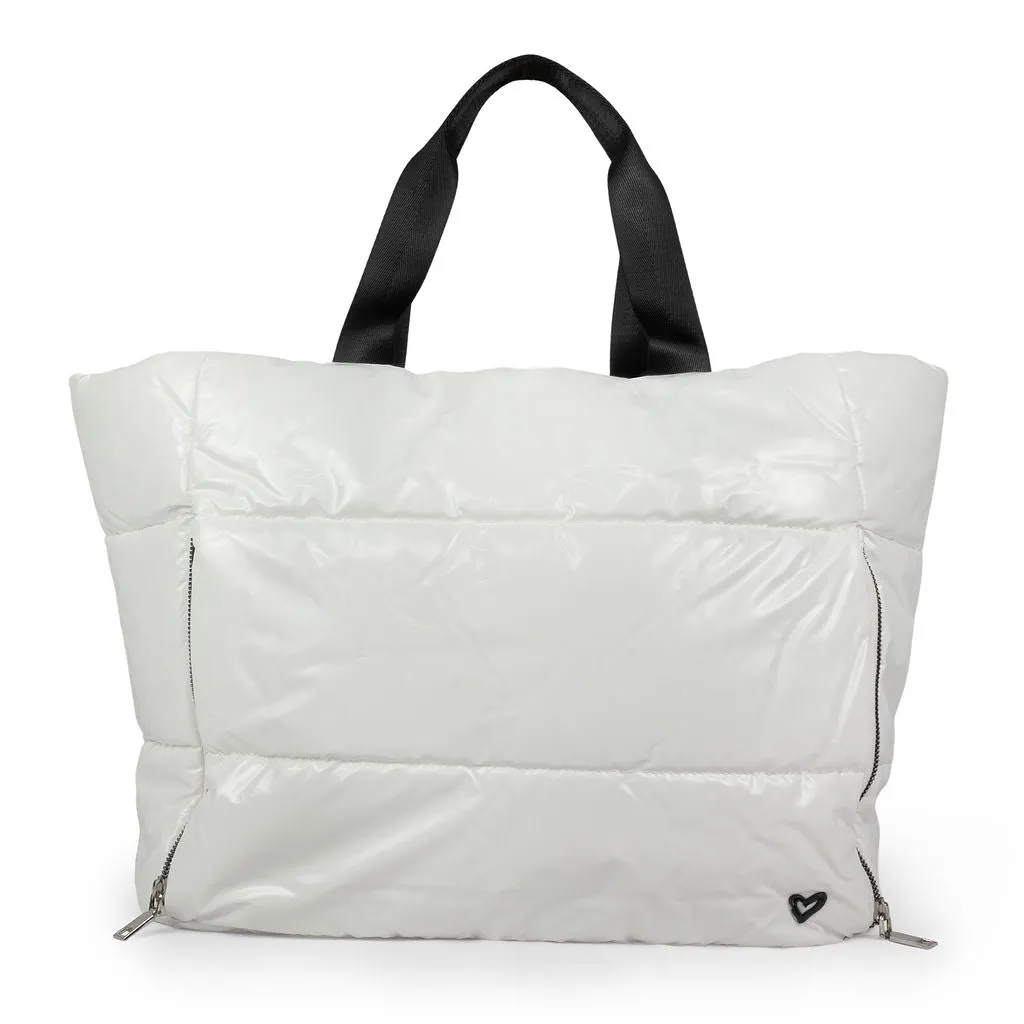 Panorama Puffer Large Tote - White