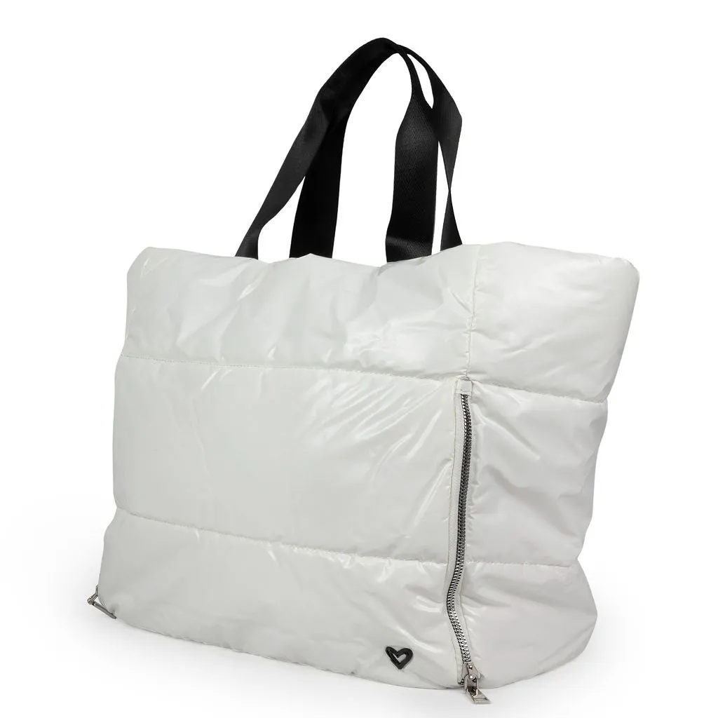 Panorama Puffer Large Tote - White
