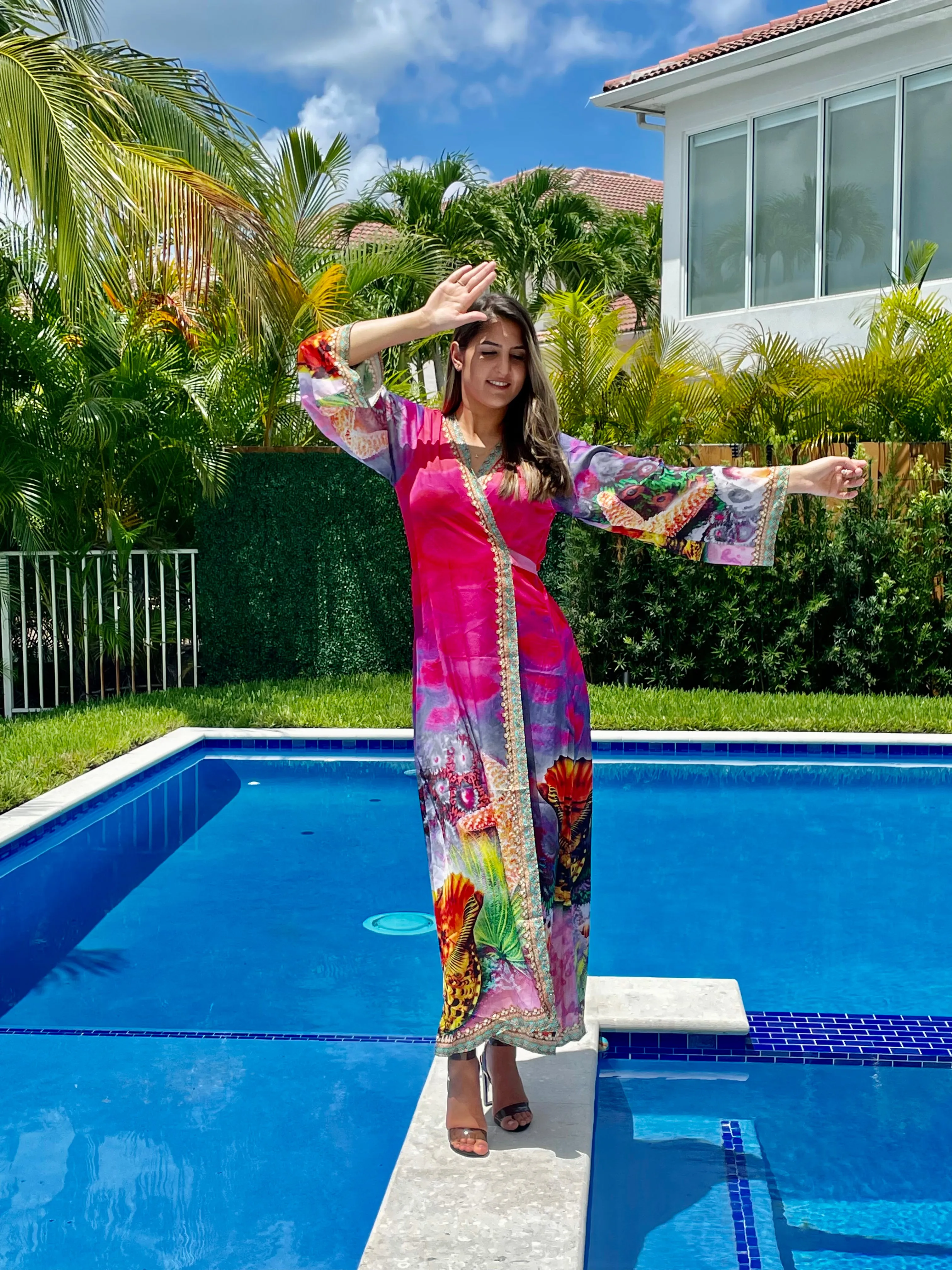 Pink shell robe, PREORDER
