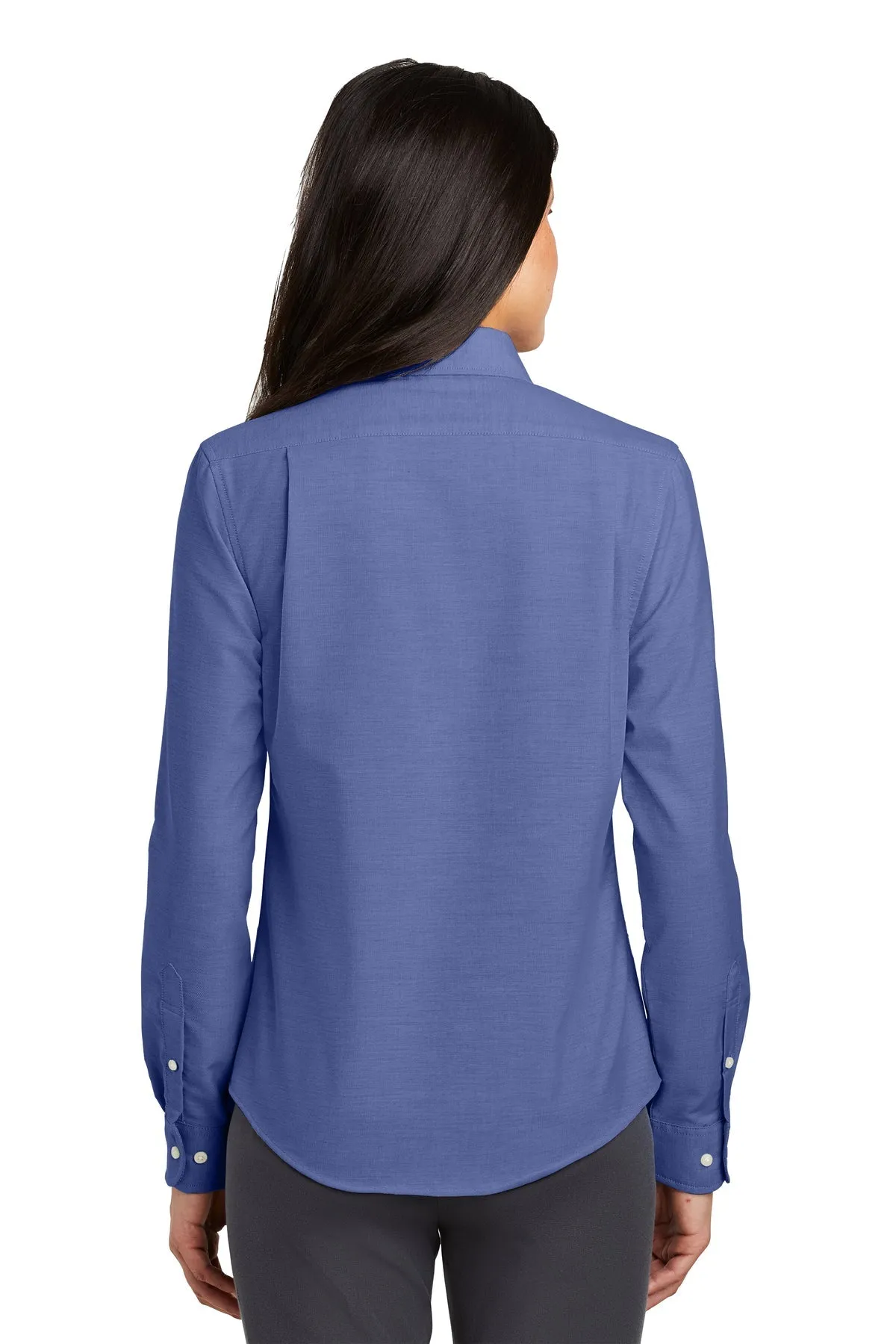 Port Authority Ladies SuperPro Custom Oxford Shirts, Navy