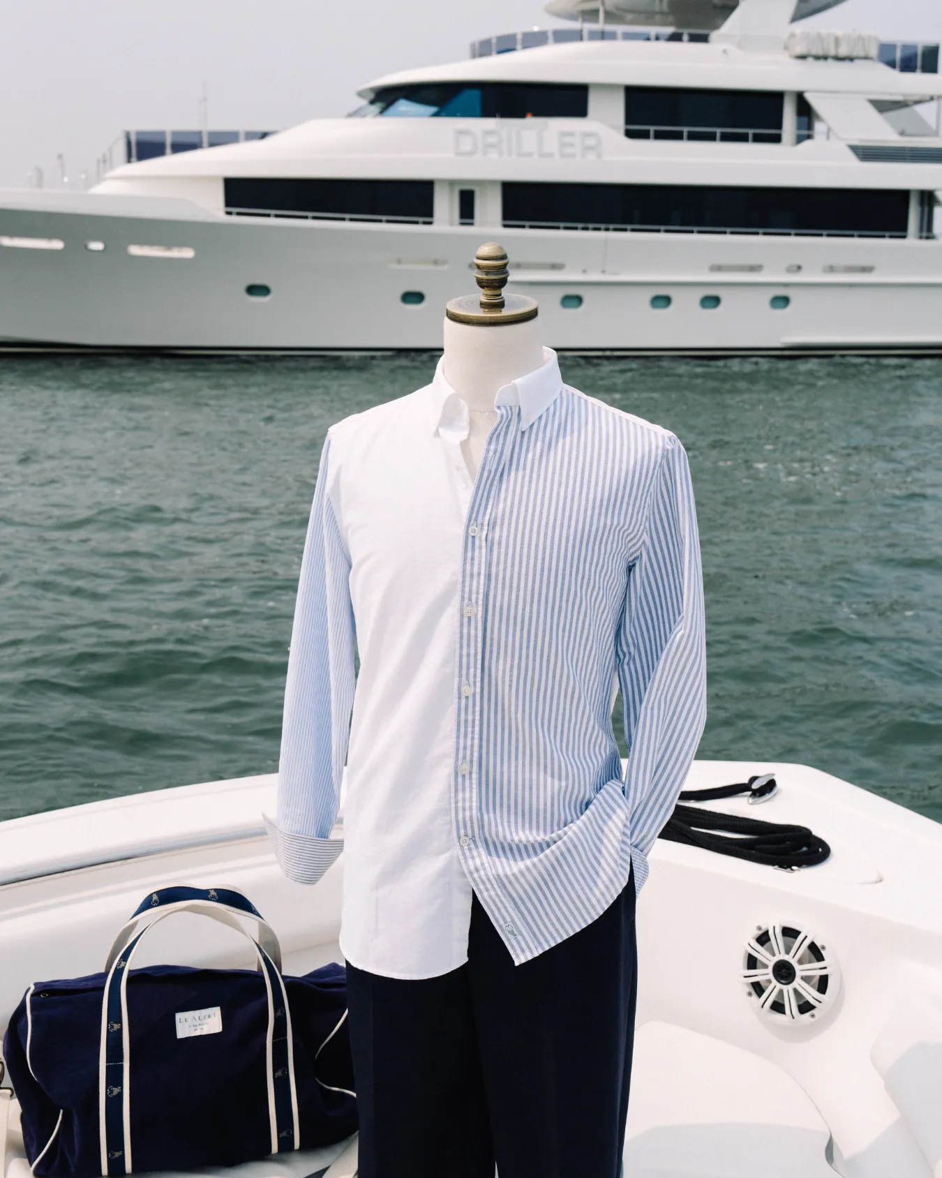 "Le Fun" Striped Oxford Shirt
