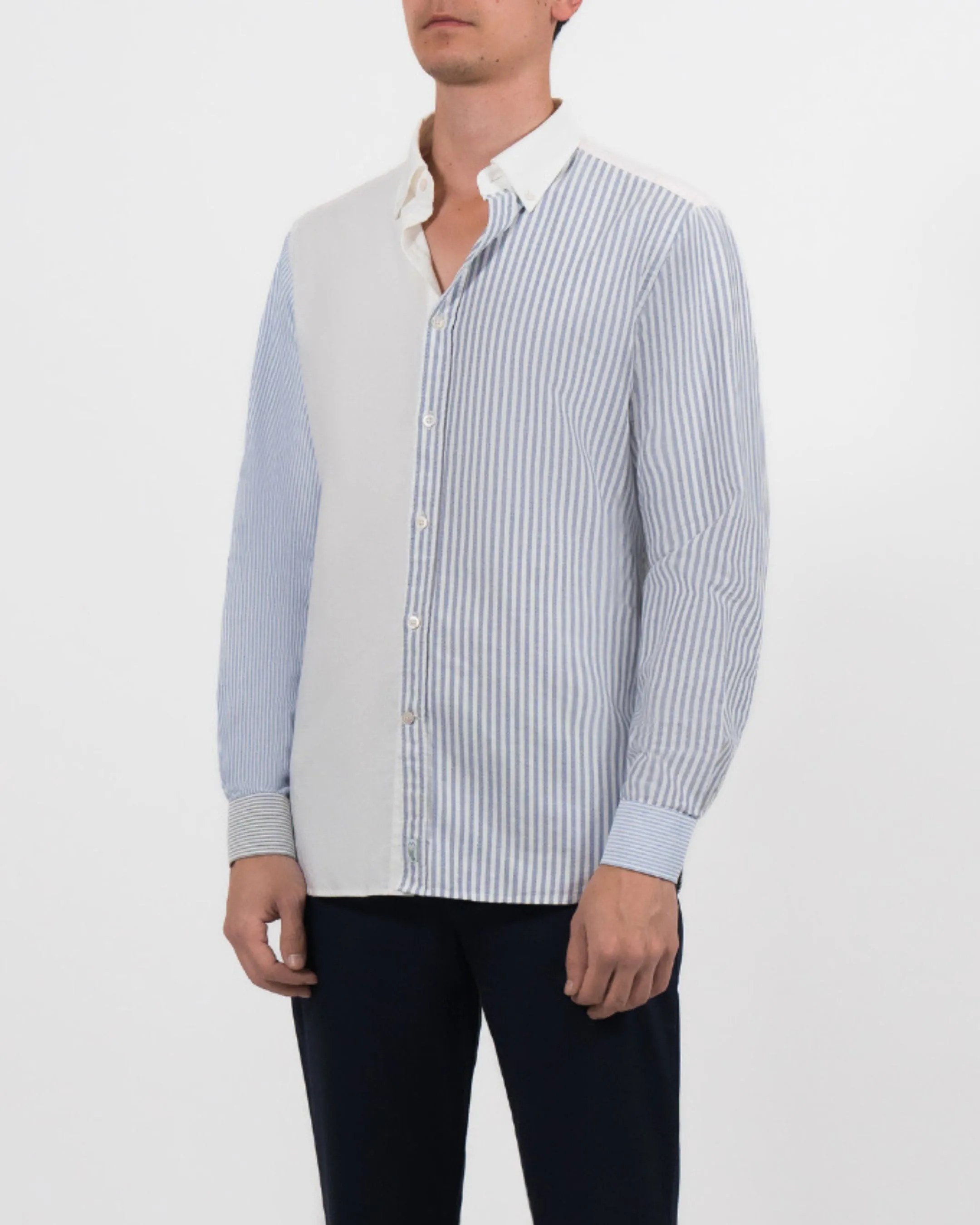 "Le Fun" Striped Oxford Shirt