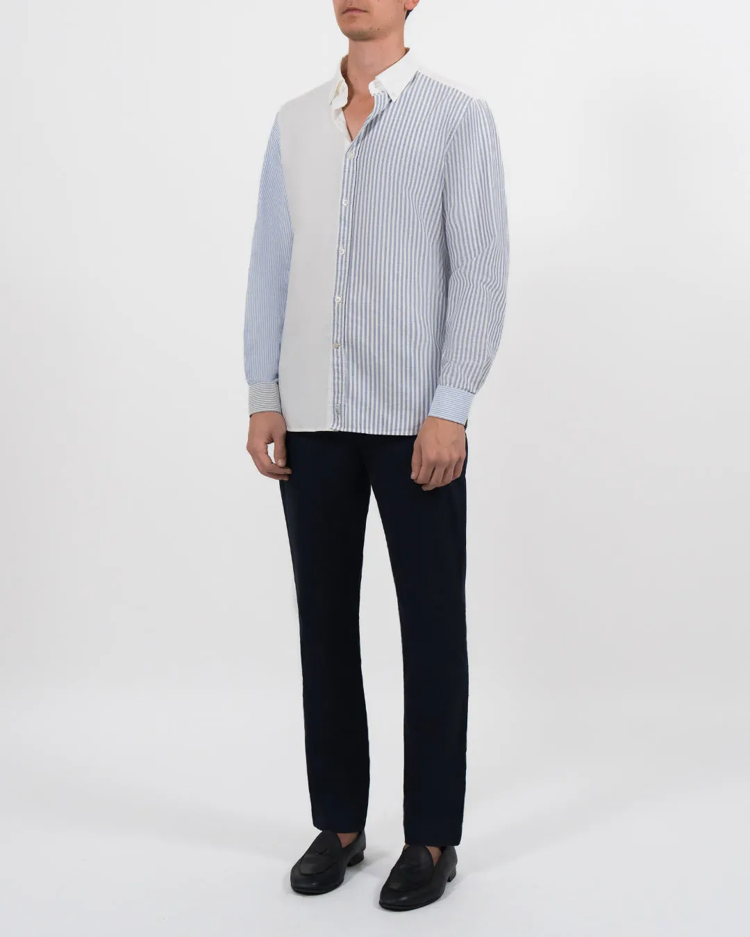 "Le Fun" Striped Oxford Shirt