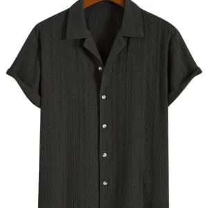 Retro Strick Muster Hemd Herren #1