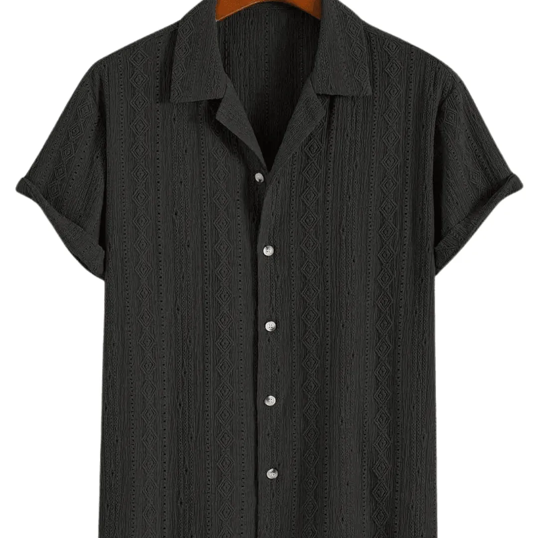 Retro Strick Muster Hemd Herren #1