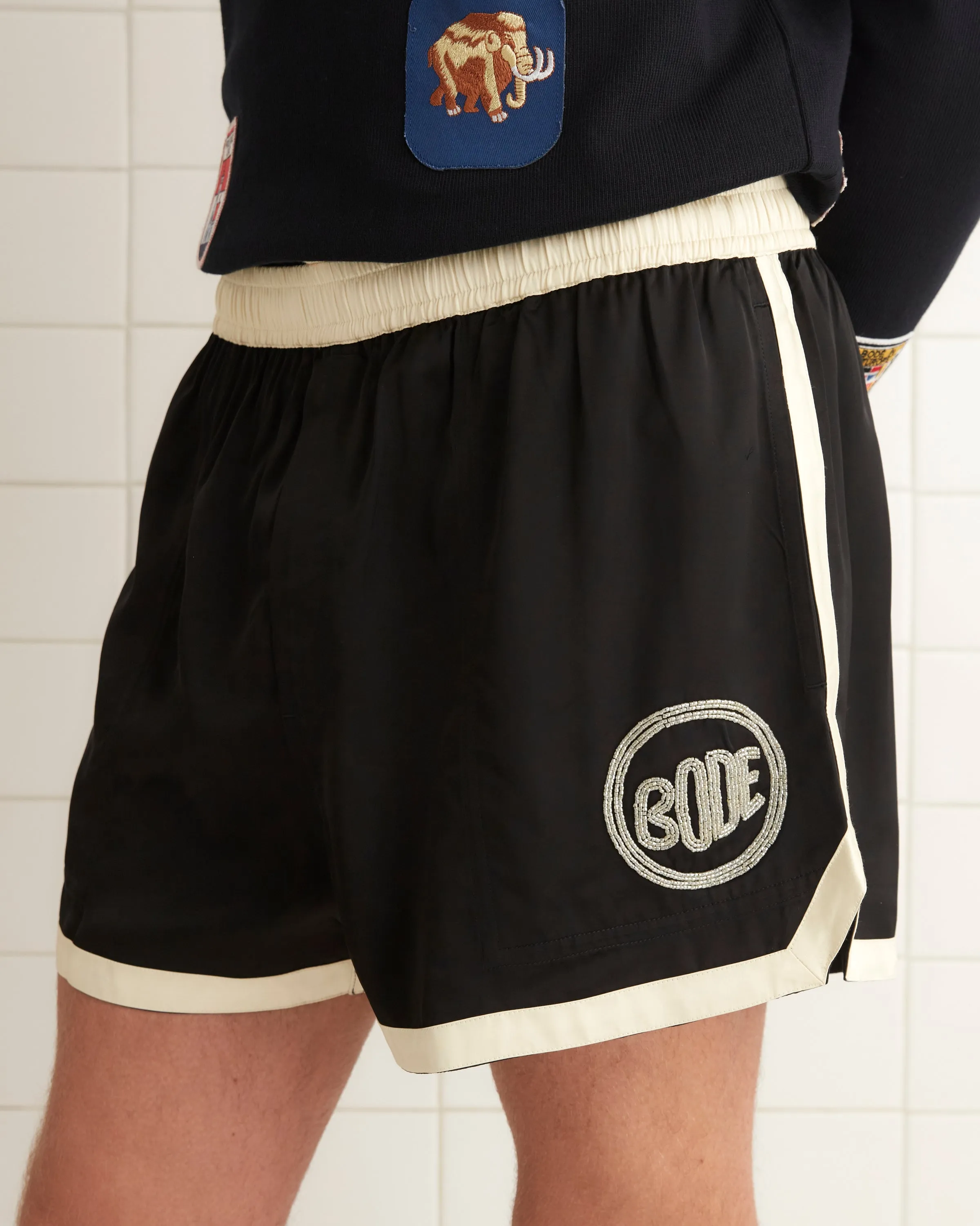 Satin Gym Shorts - Black