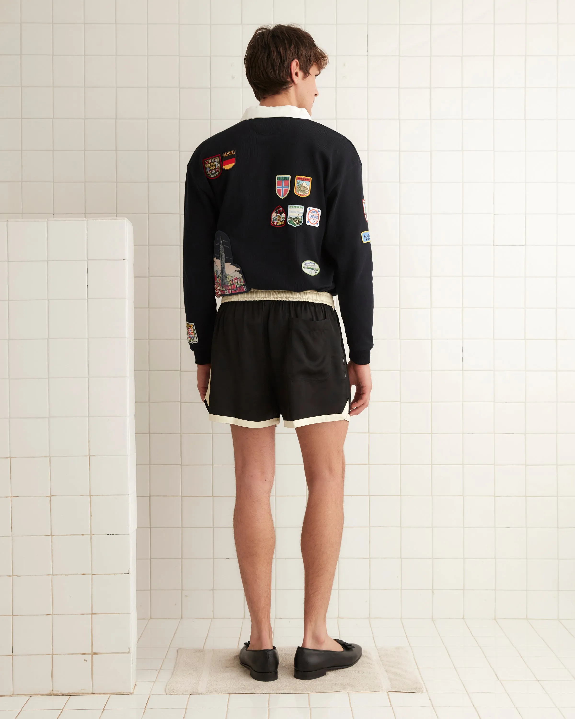 Satin Gym Shorts - Black