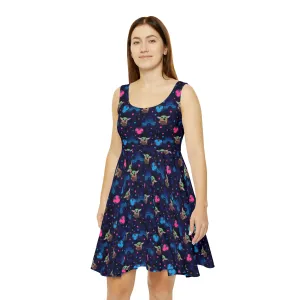 Star Wars Baby Yoda Castle Women's Skater Dress