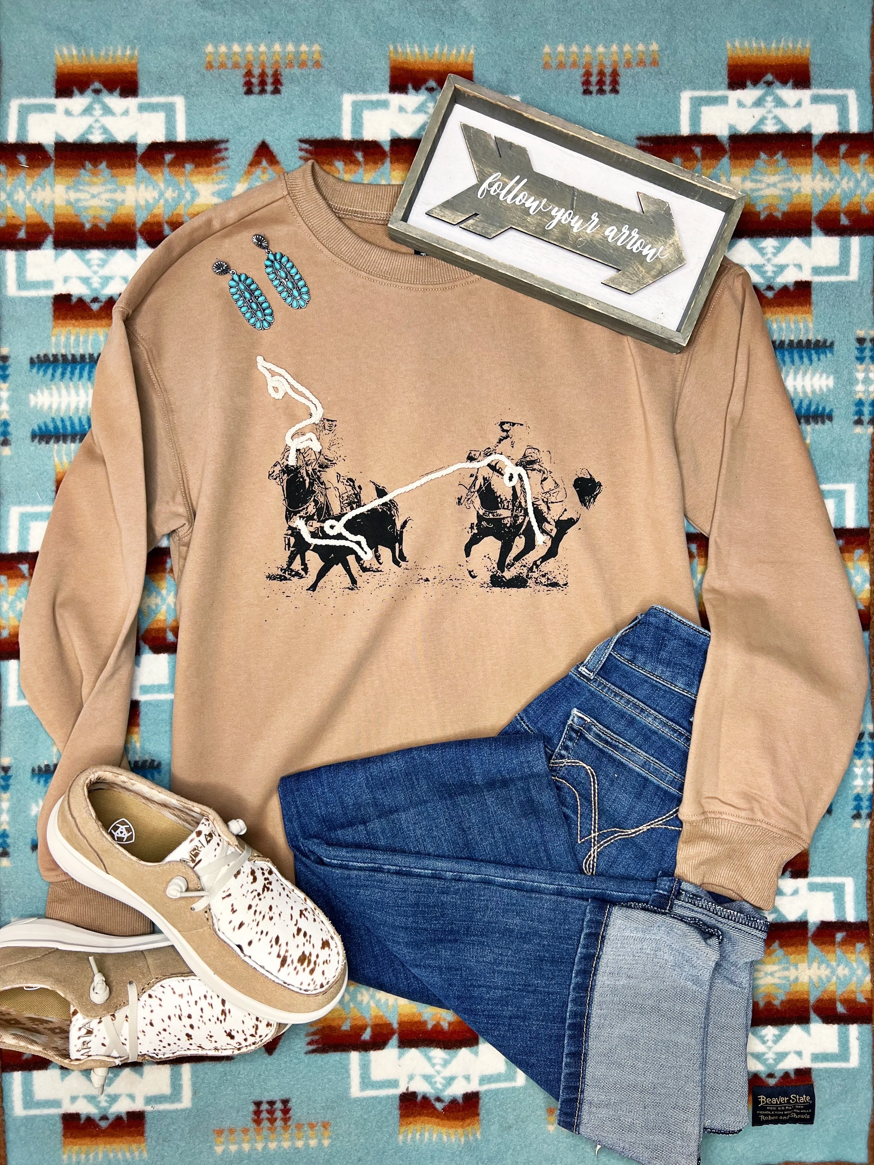 Team Roping Long Sleeve Tee