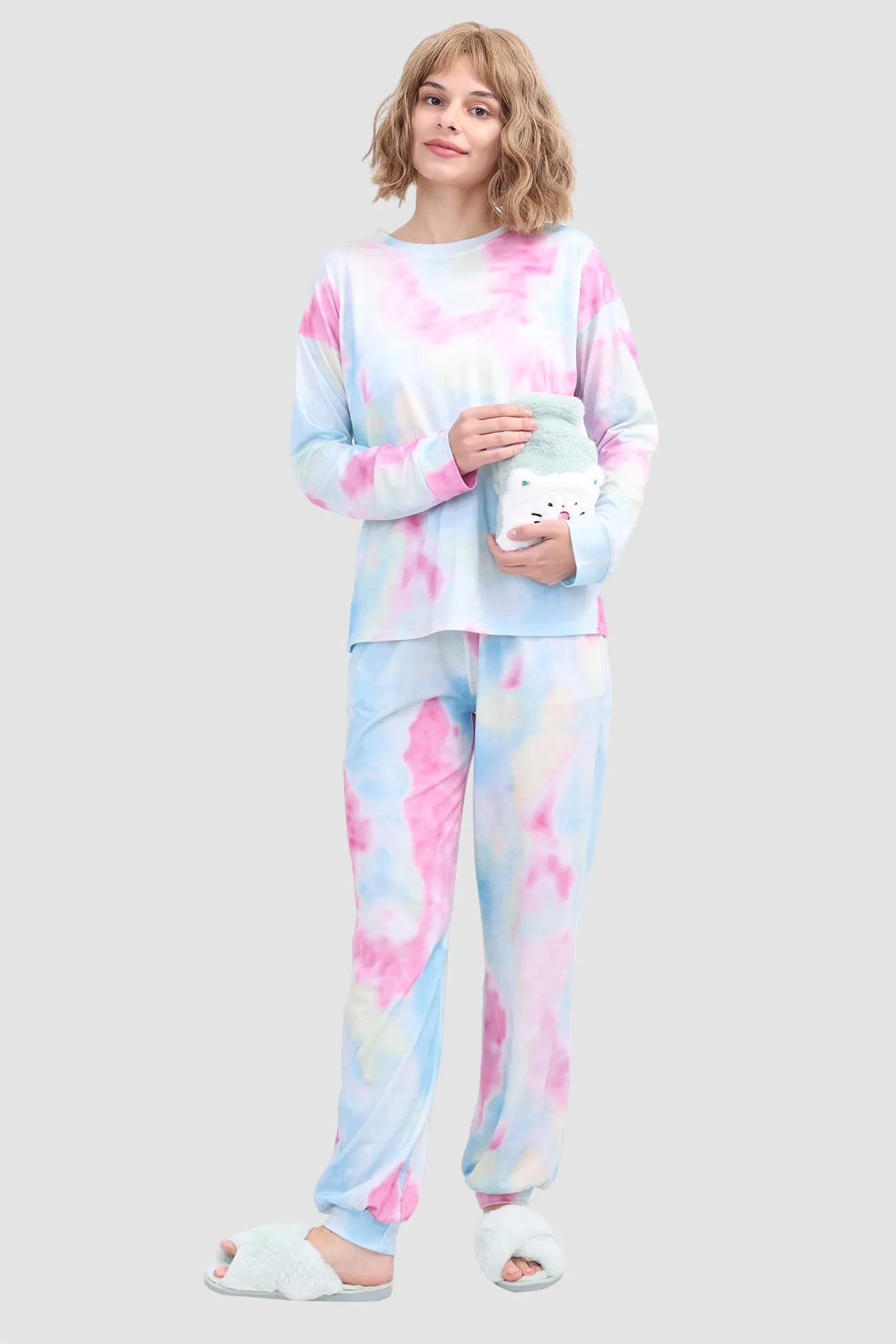 Tie-dye Long Sleeve Loungewear Set