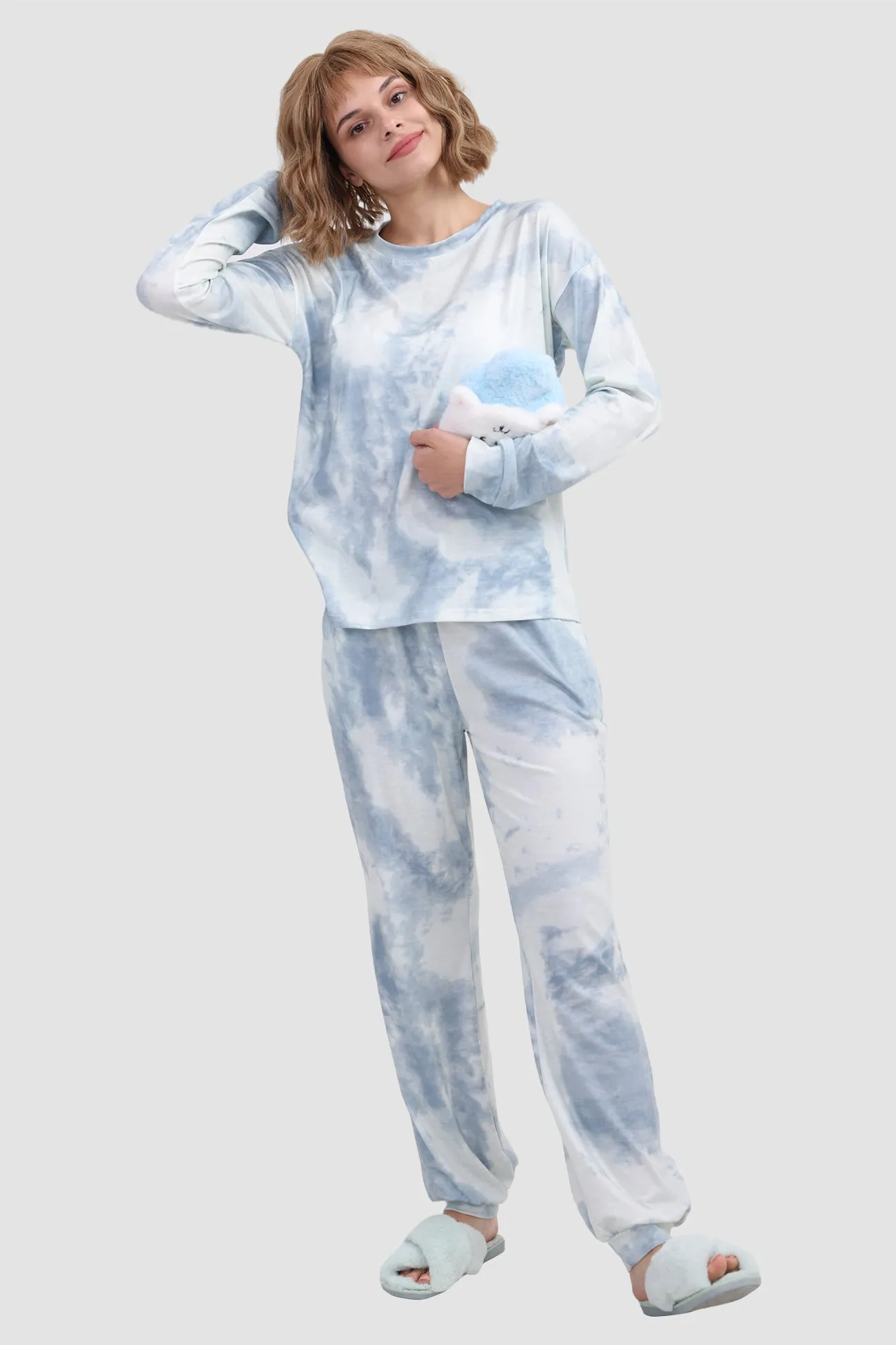 Tie-dye Long Sleeve Loungewear Set
