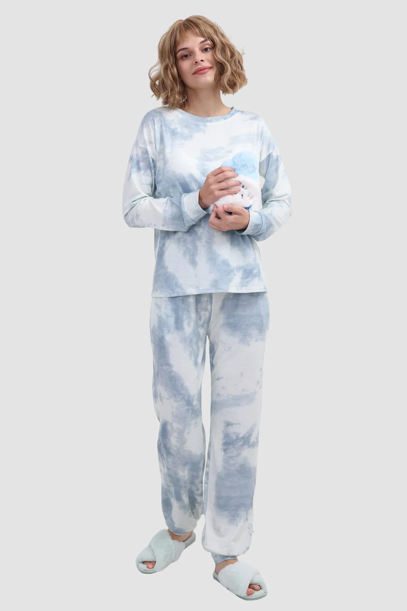 Tie-dye Long Sleeve Loungewear Set