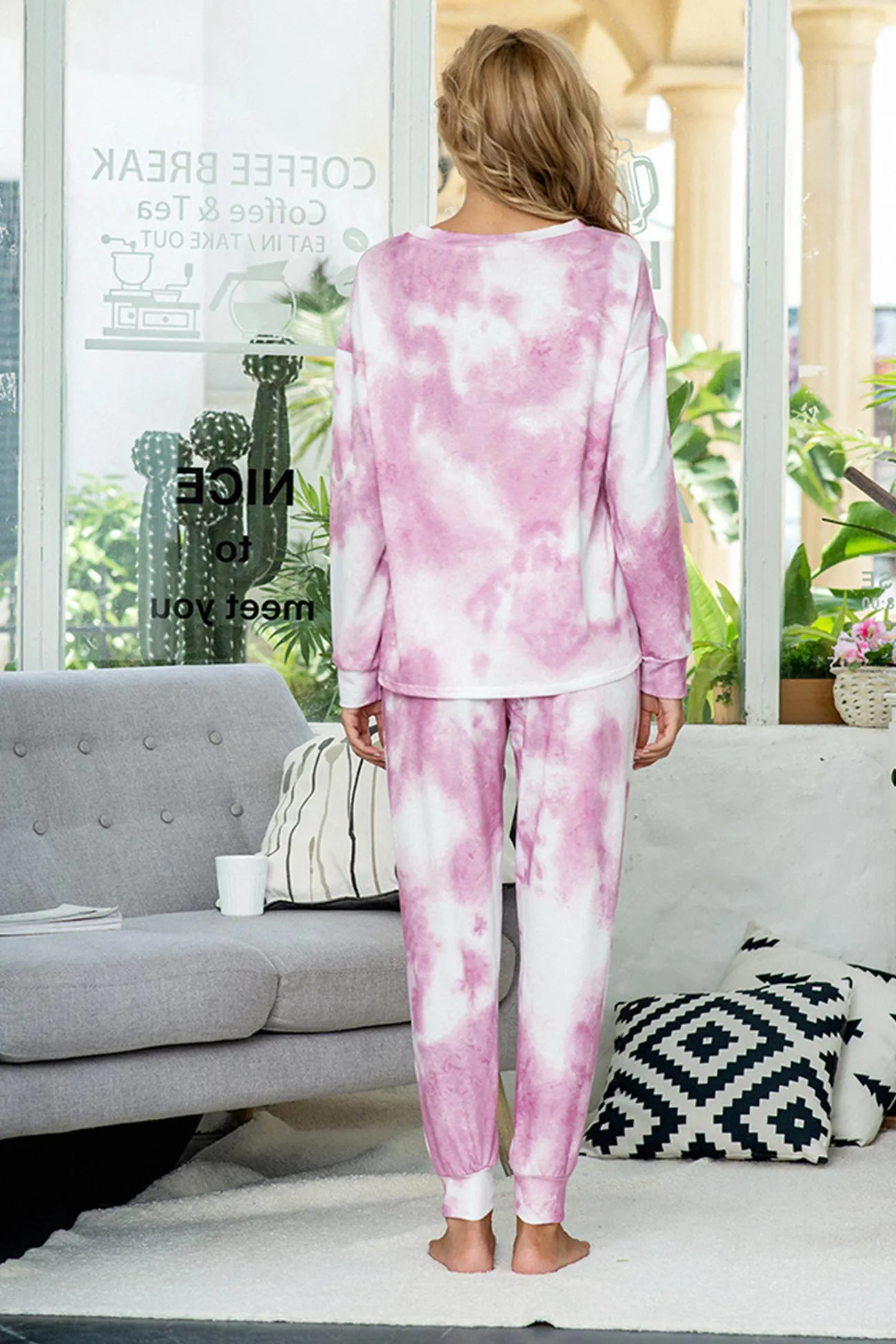 Tie-dye Long Sleeve Loungewear Set