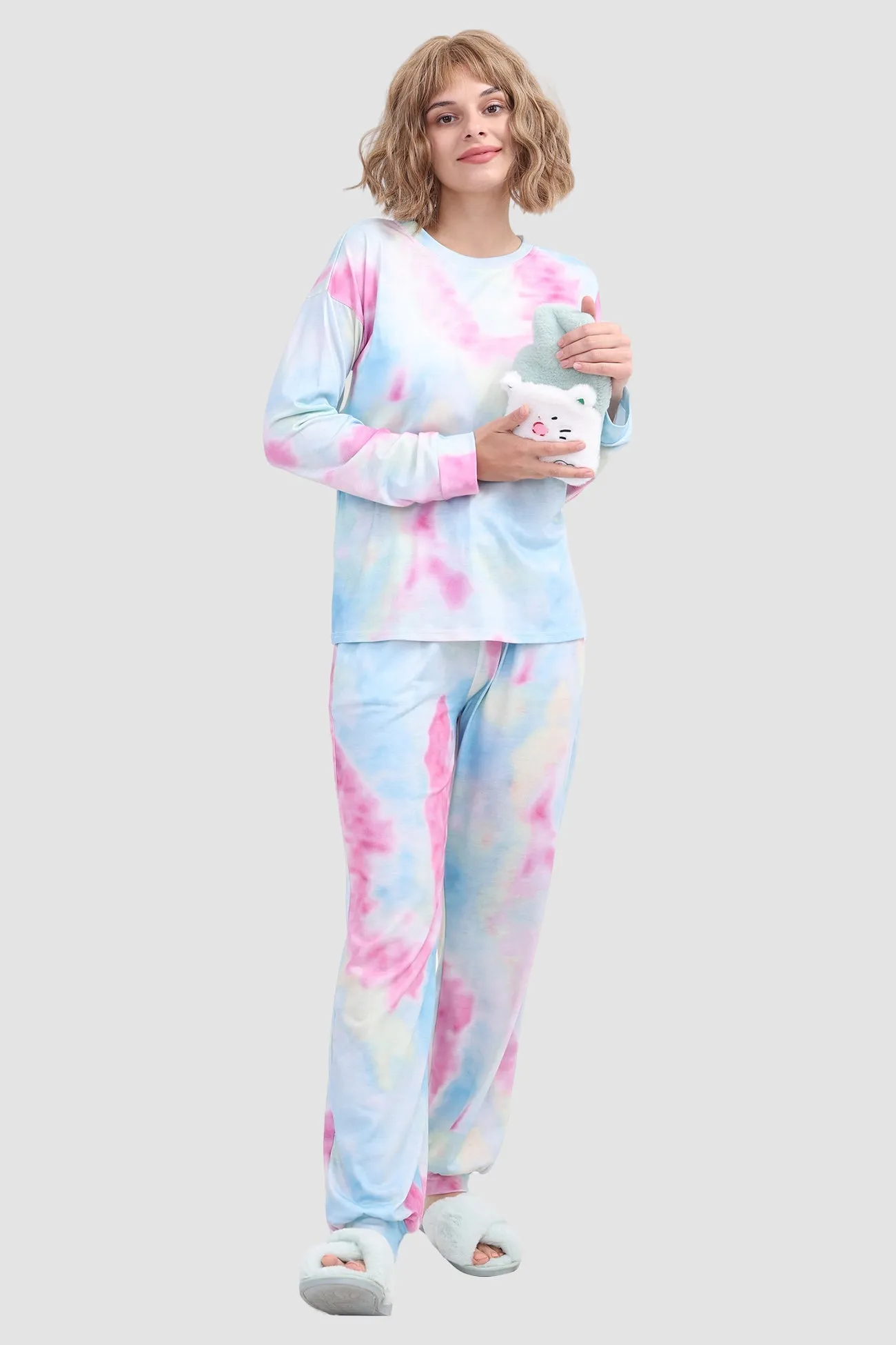 Tie-dye Long Sleeve Loungewear Set