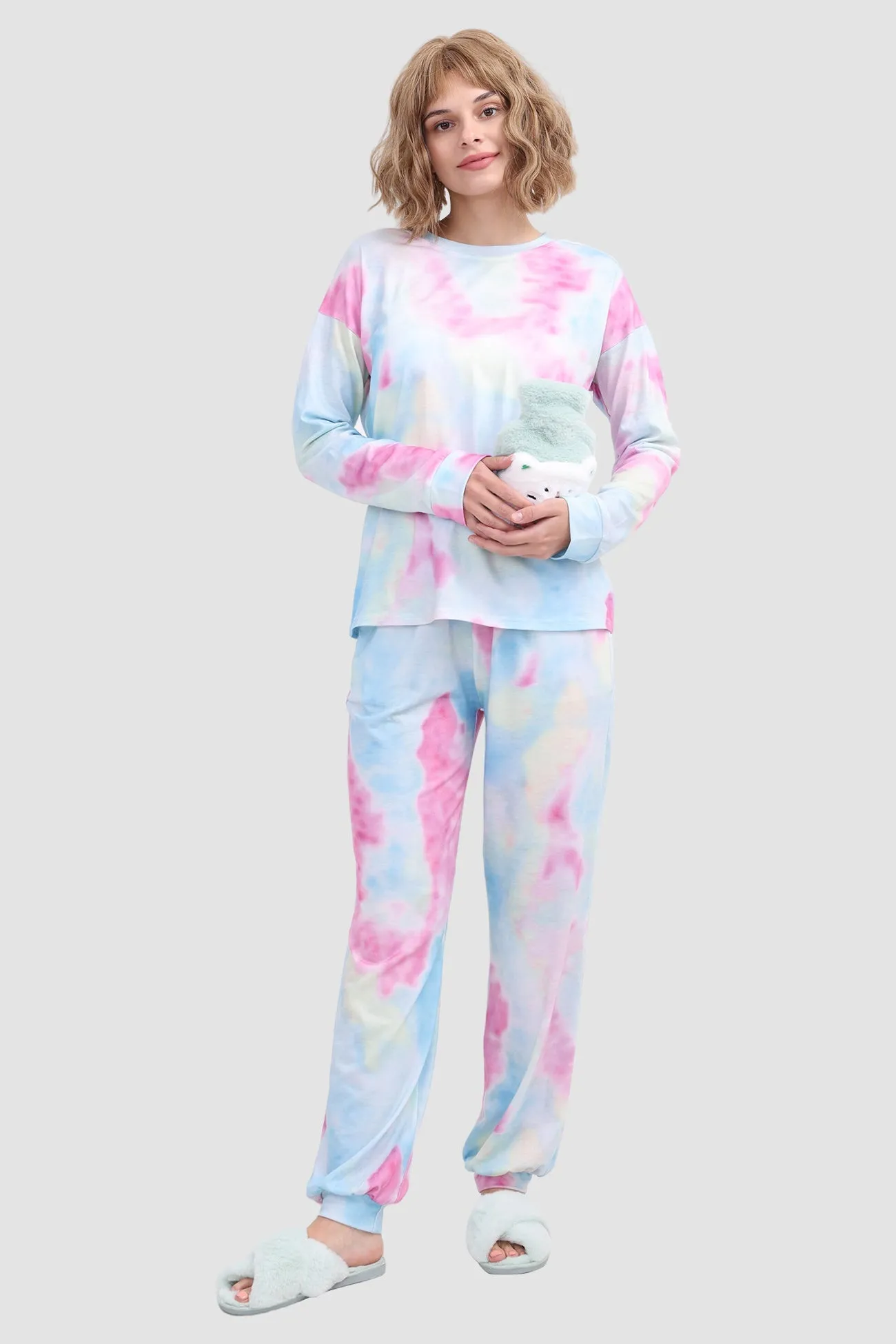 Tie-dye Long Sleeve Loungewear Set