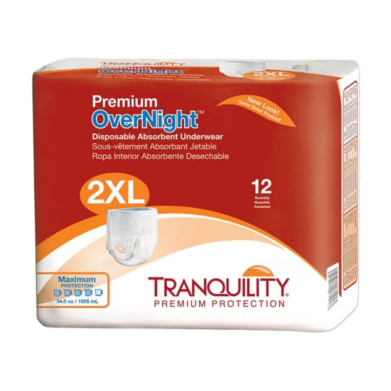 Tranquility® Premium OverNight Disposable Absorbent Underwear 