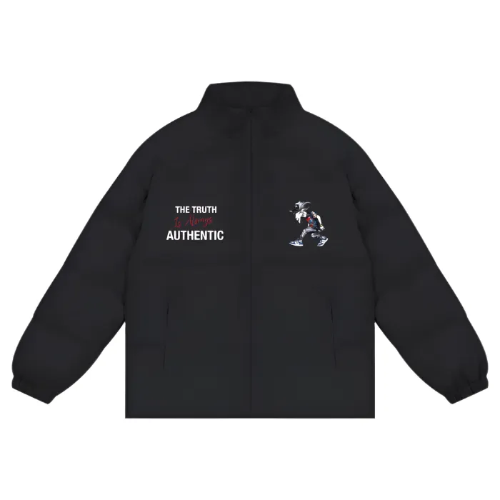 TRUE AUTHENTIC 'GOAT LOGO'Unisex Zipper Puffer Coat