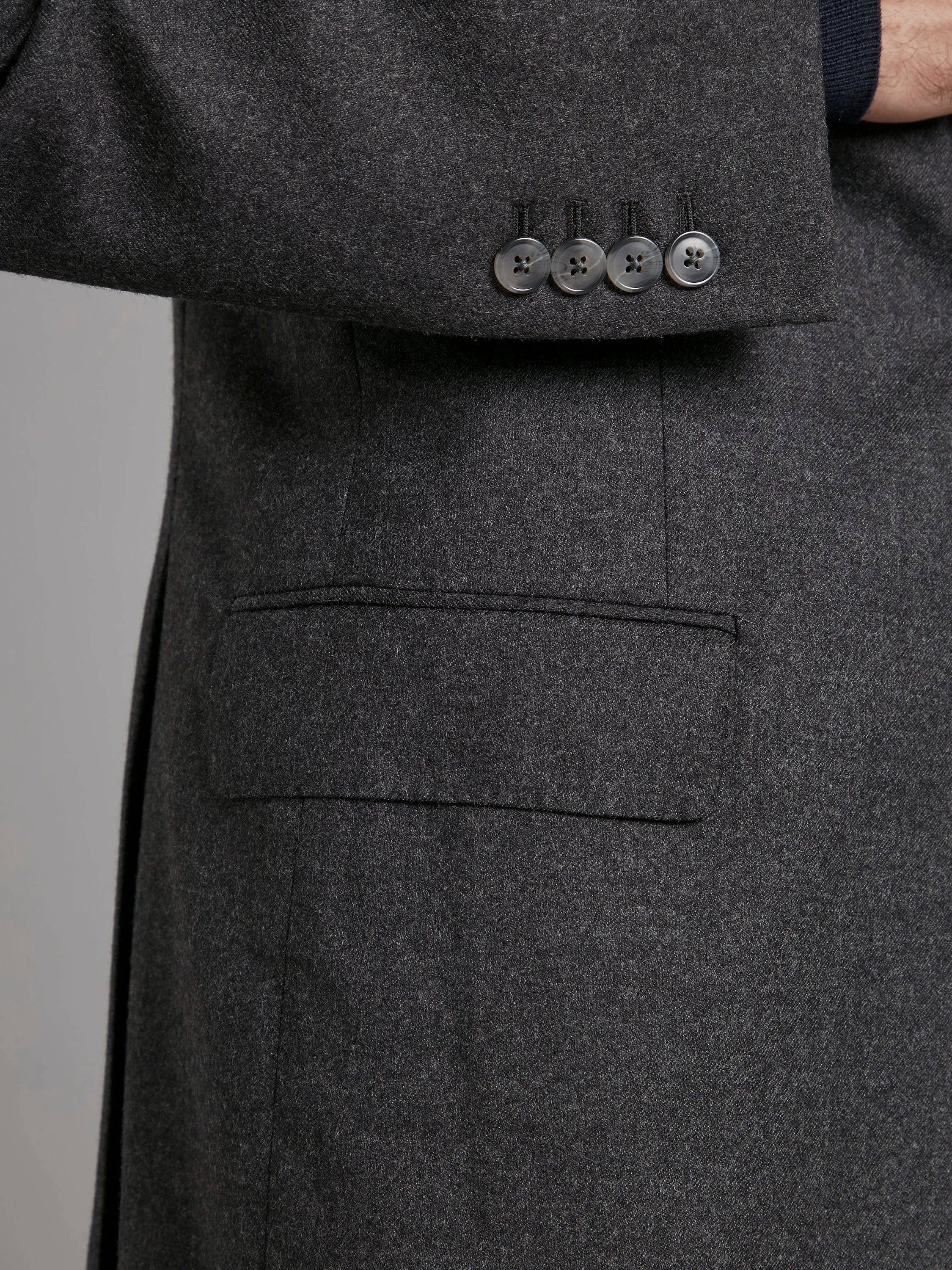 Unstructured Jacket Drago Flannel - Dark Grey