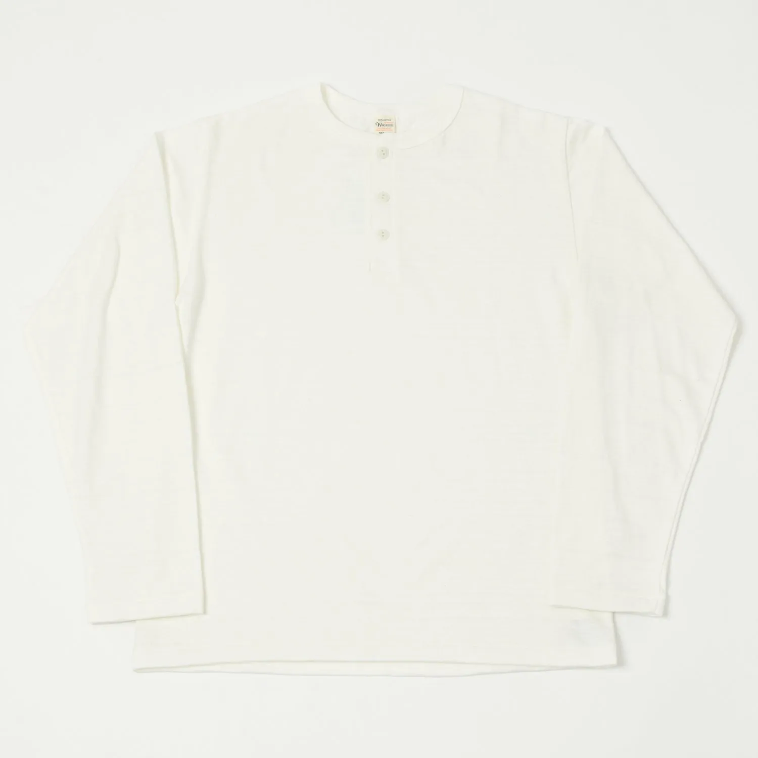 Warehouse & Co 5907 L/S Henley Tee - Off White