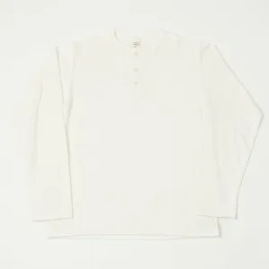 Warehouse & Co 5907 L/S Henley Tee - Off White